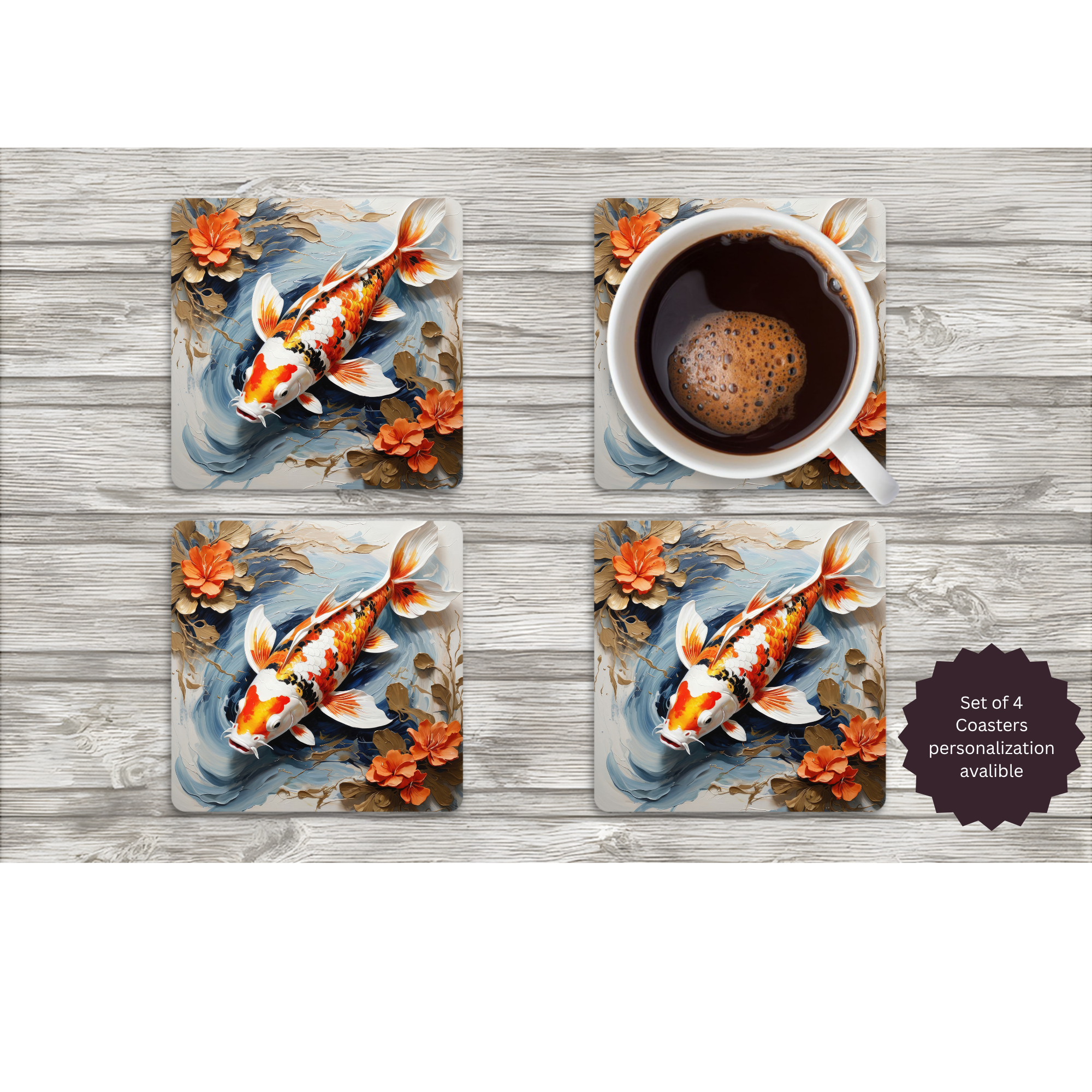 Koi Fish Coasters