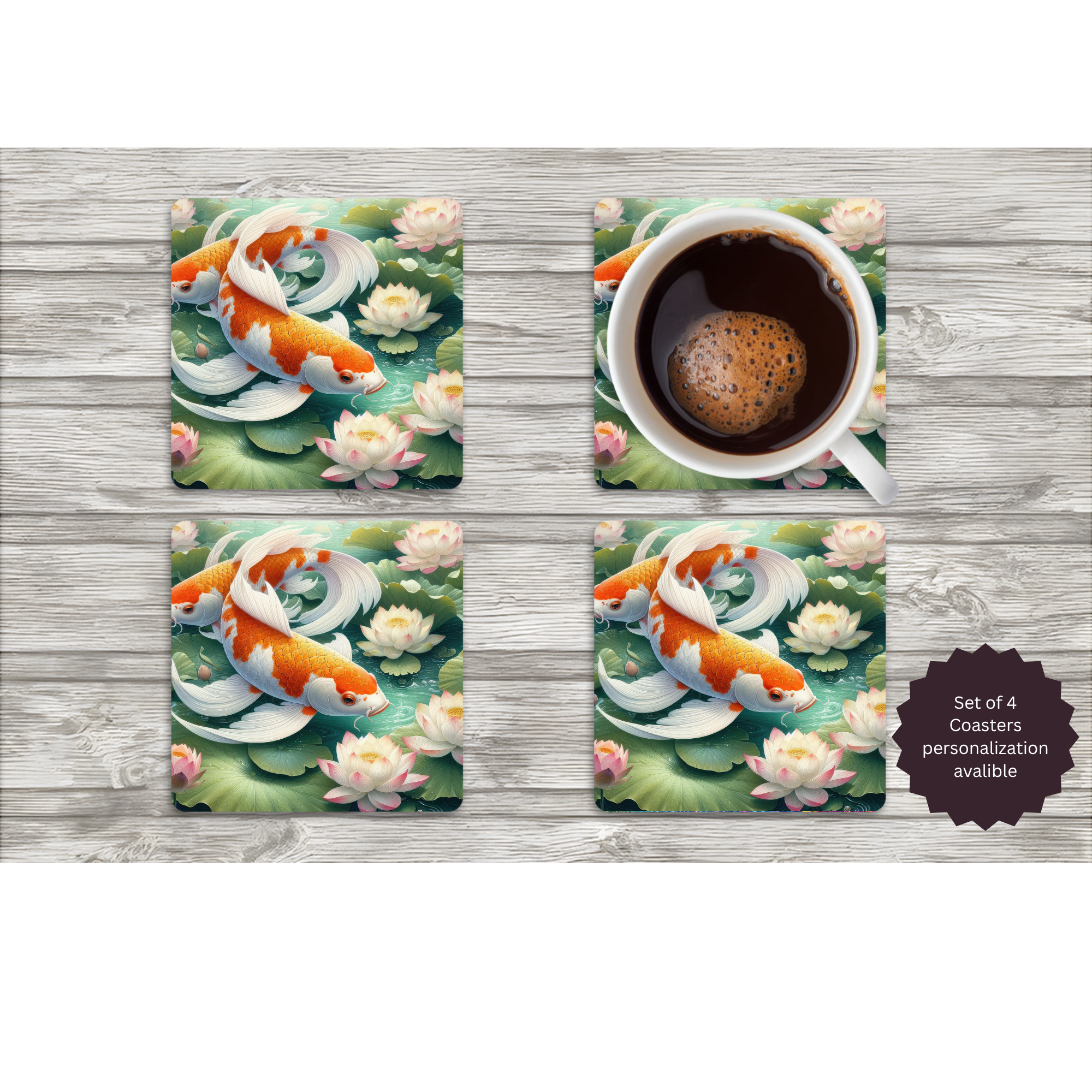 Koi Fish Coasters
