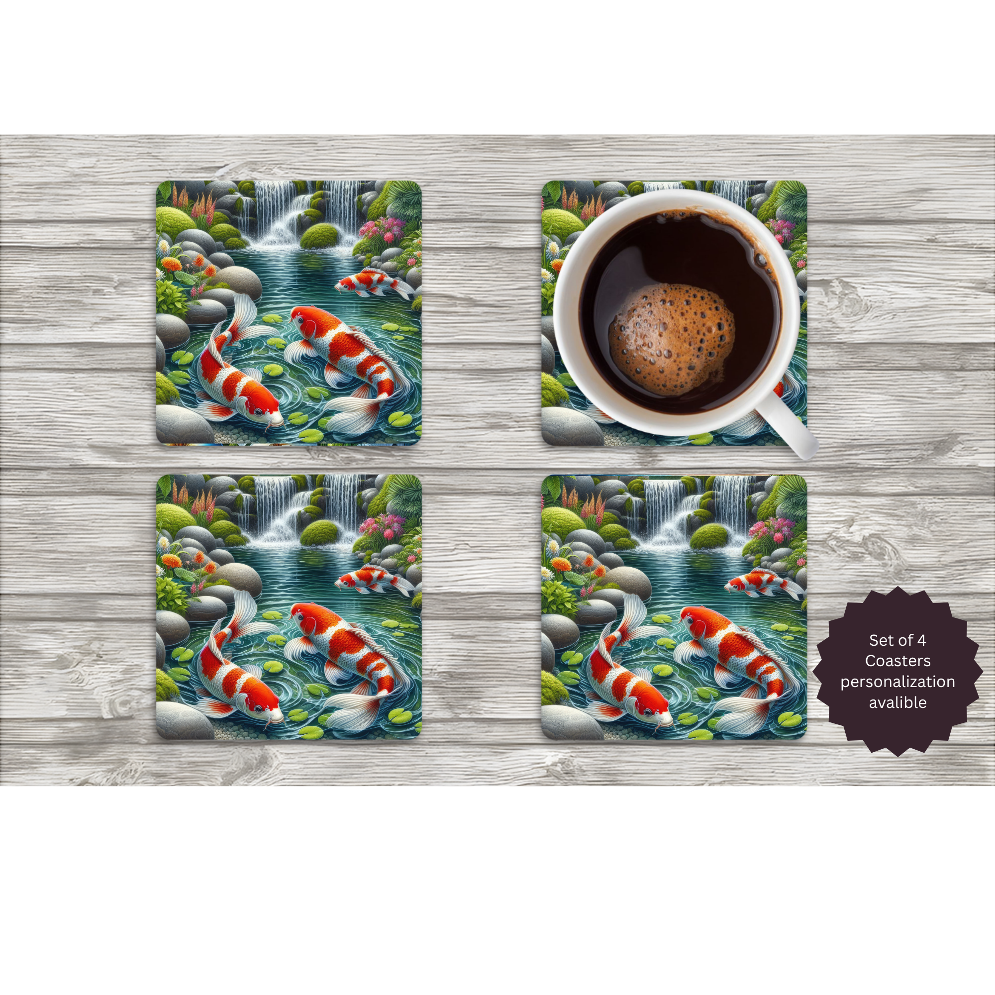 Koi Fish Coasters