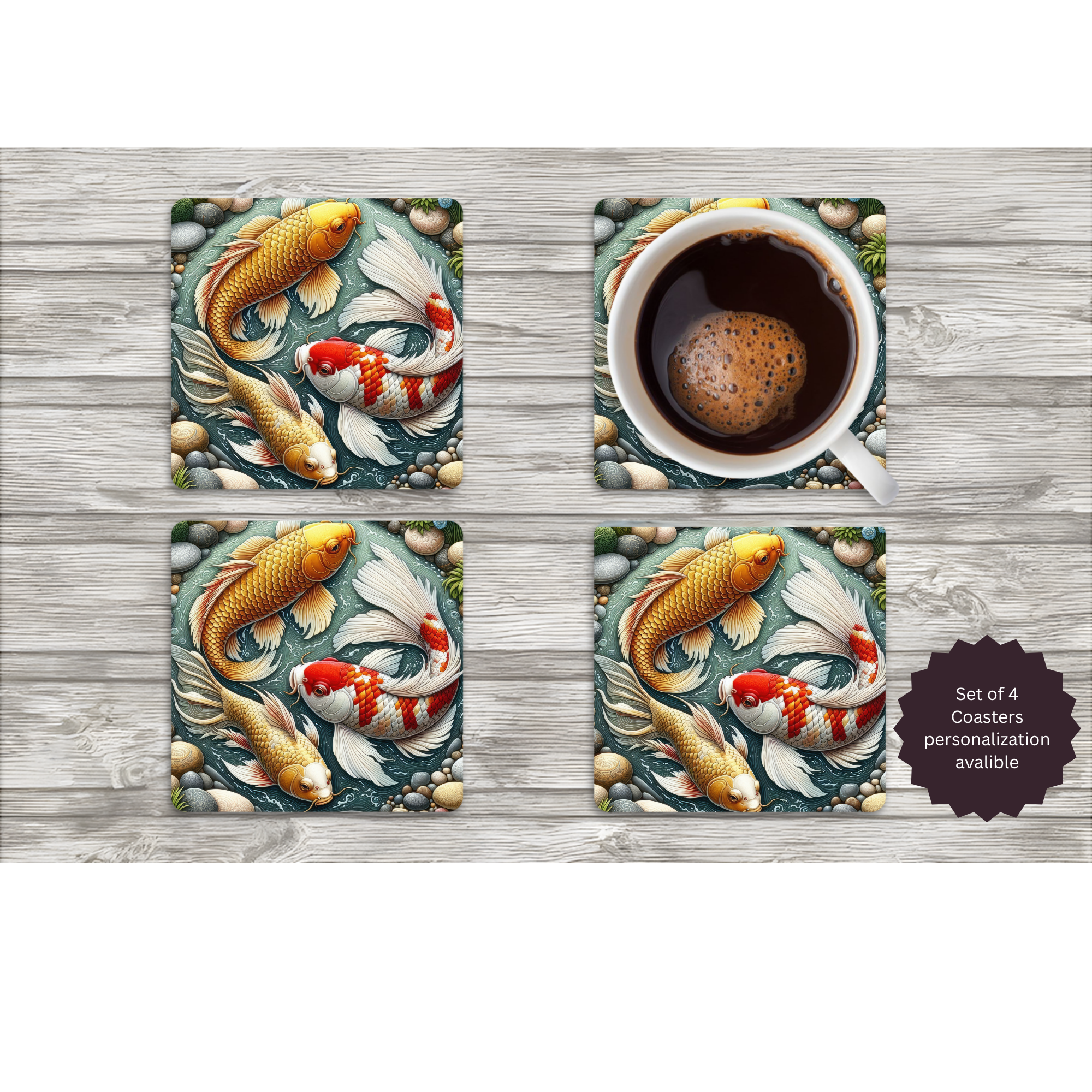 Koi Fish Coasters