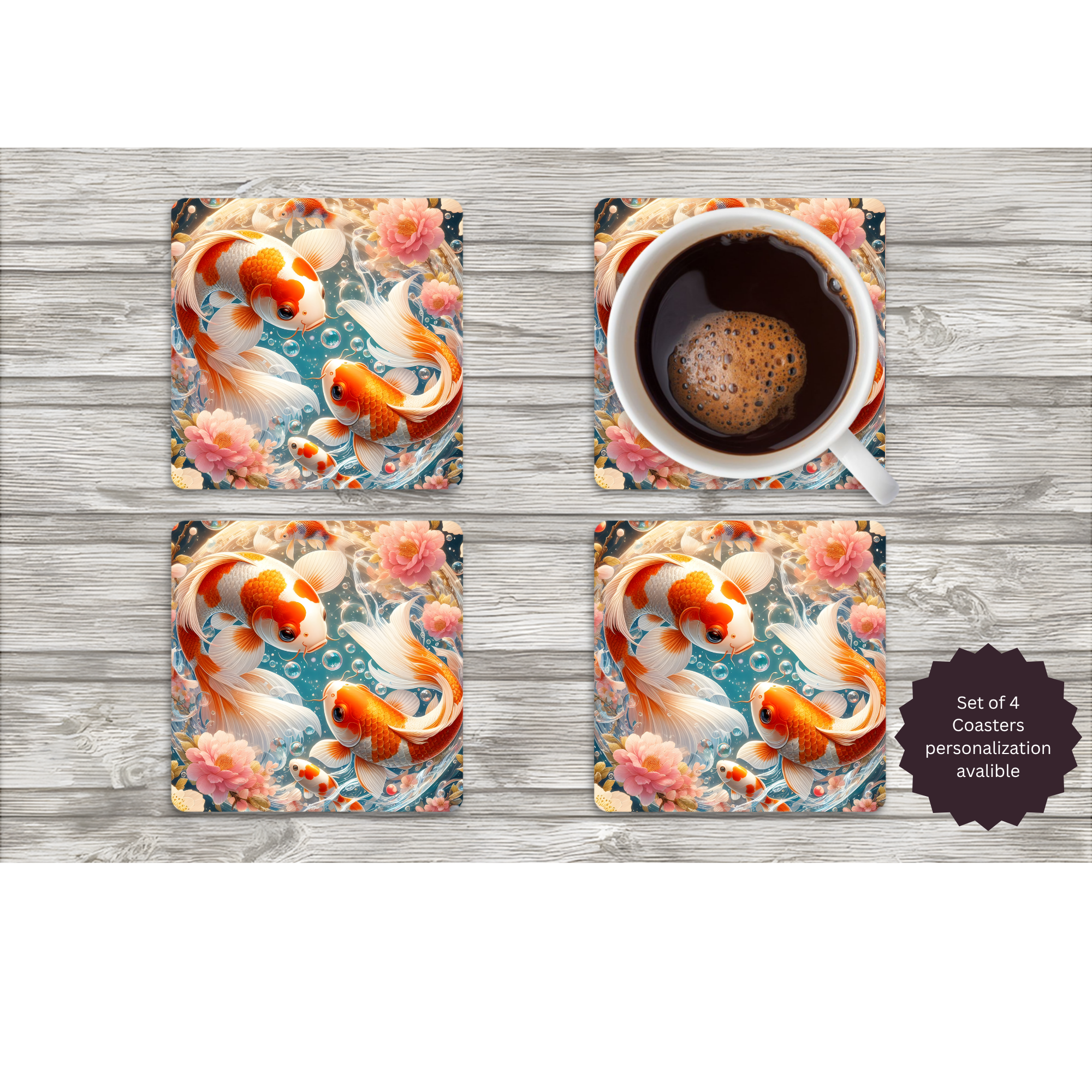 Koi Fish Coasters