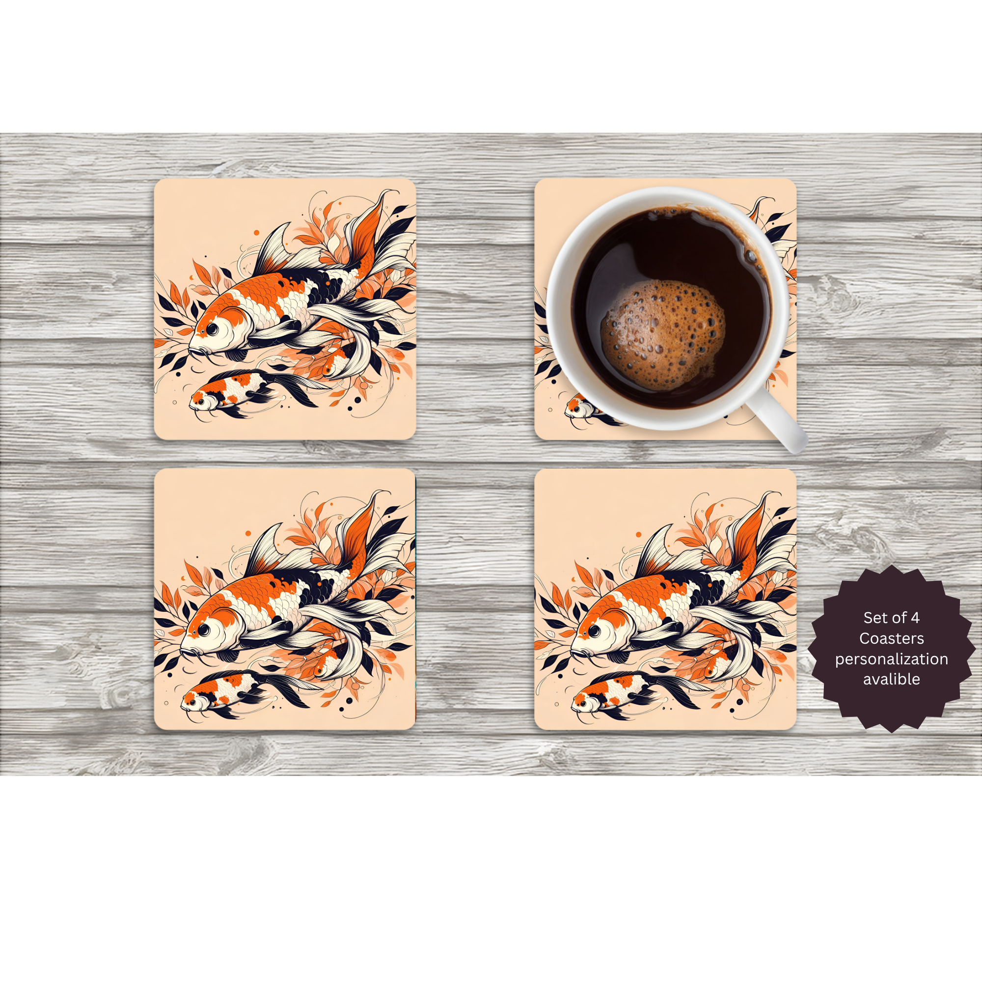 Koi Fish Coasters