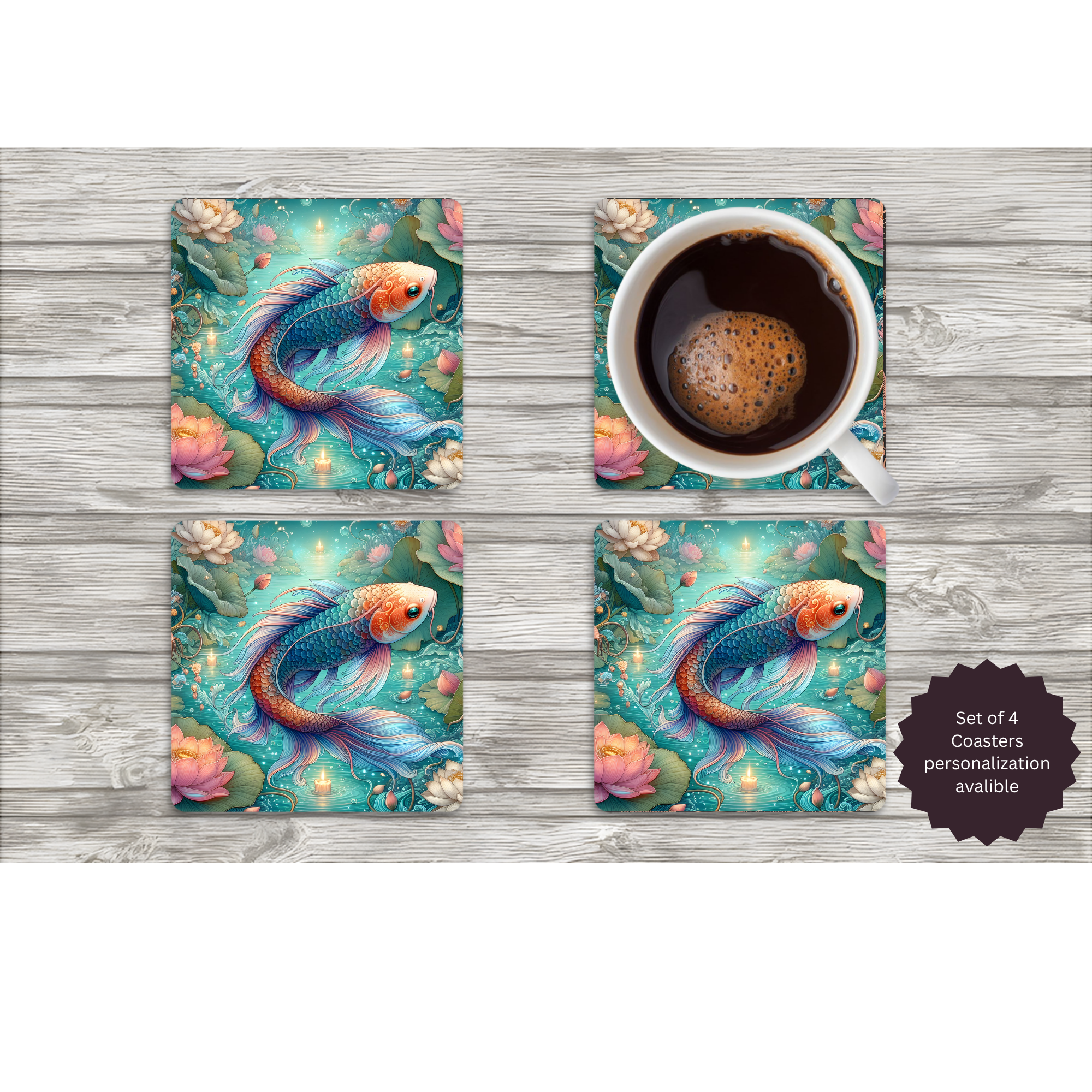 Koi Fish Coasters