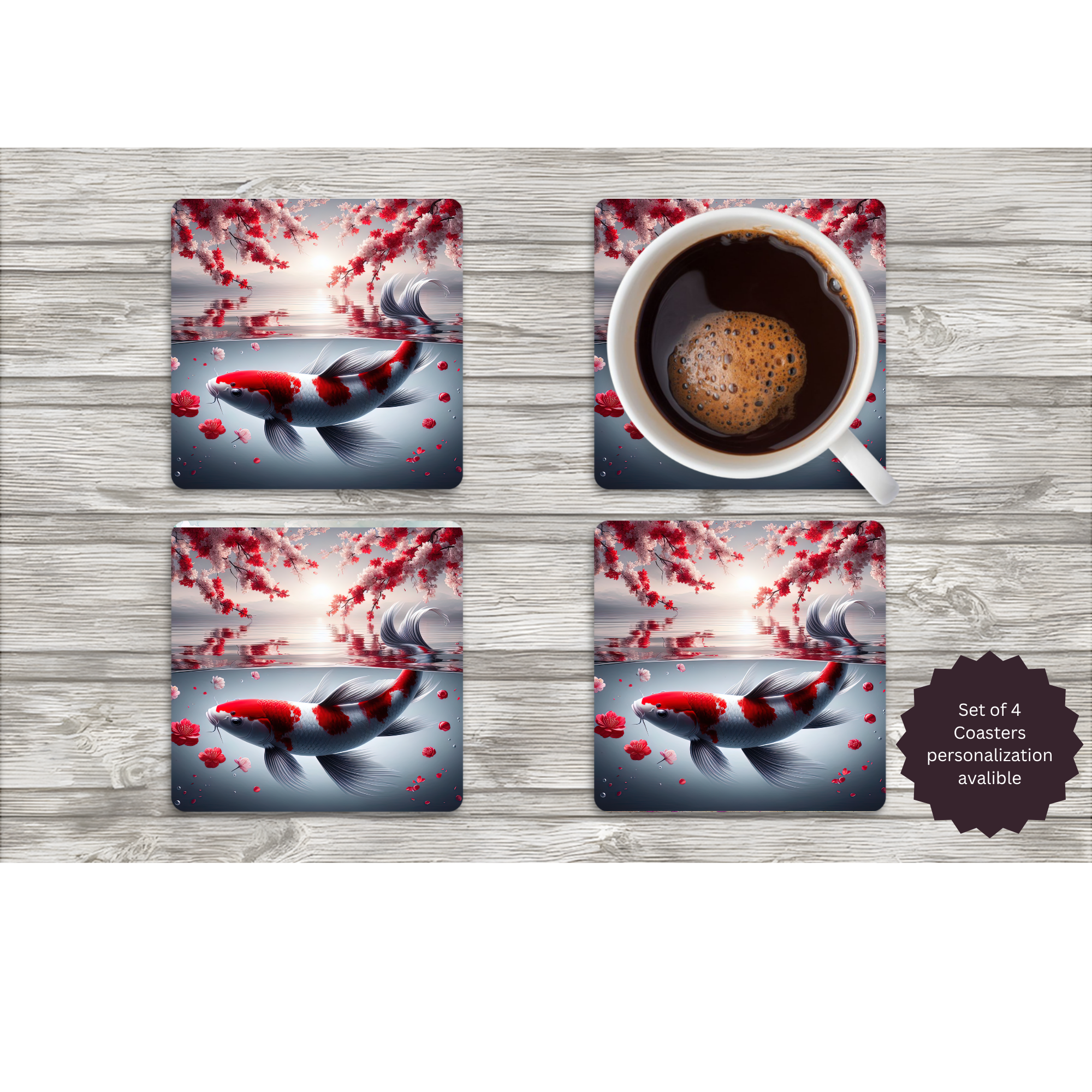Koi Fish Coasters