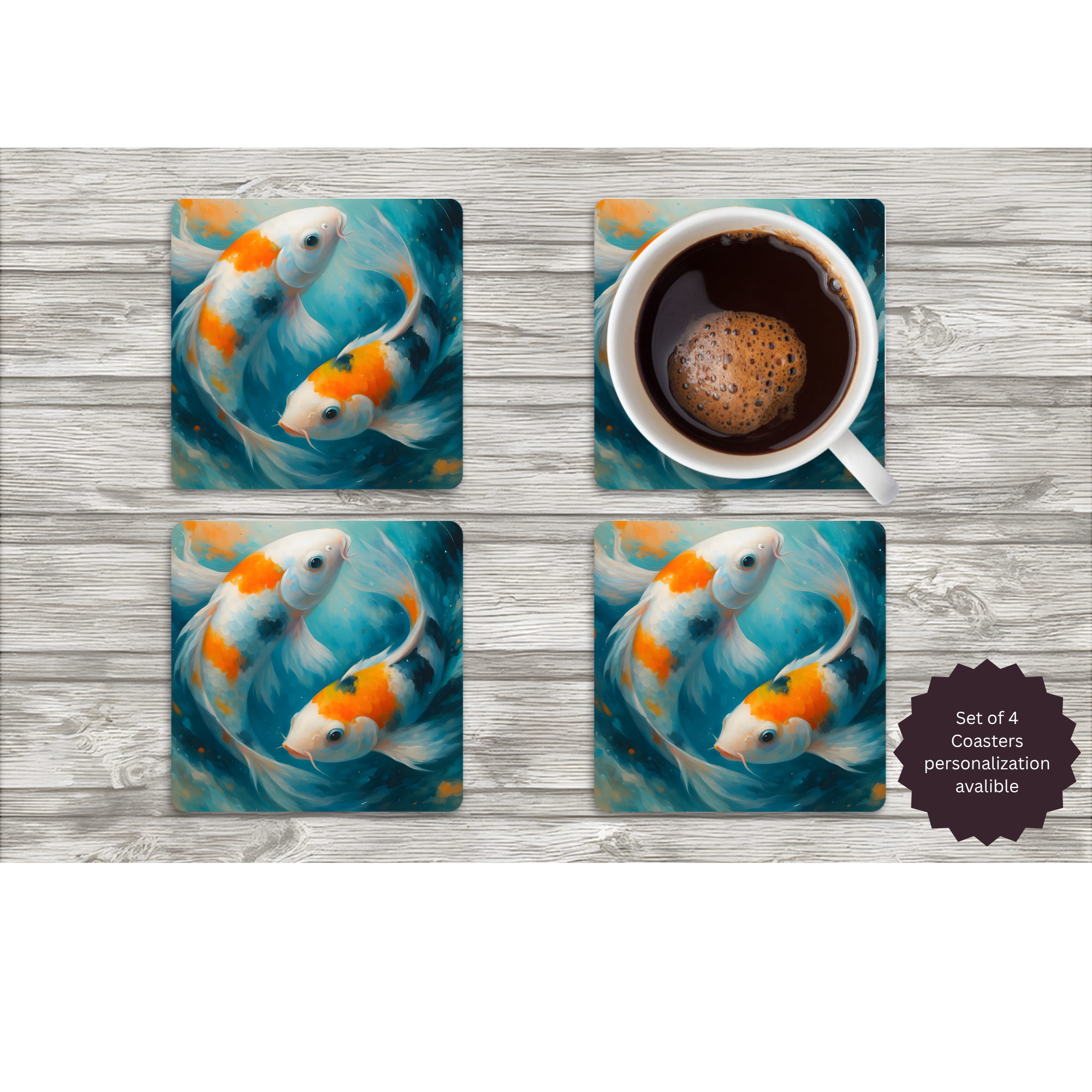 Koi Fish Coasters