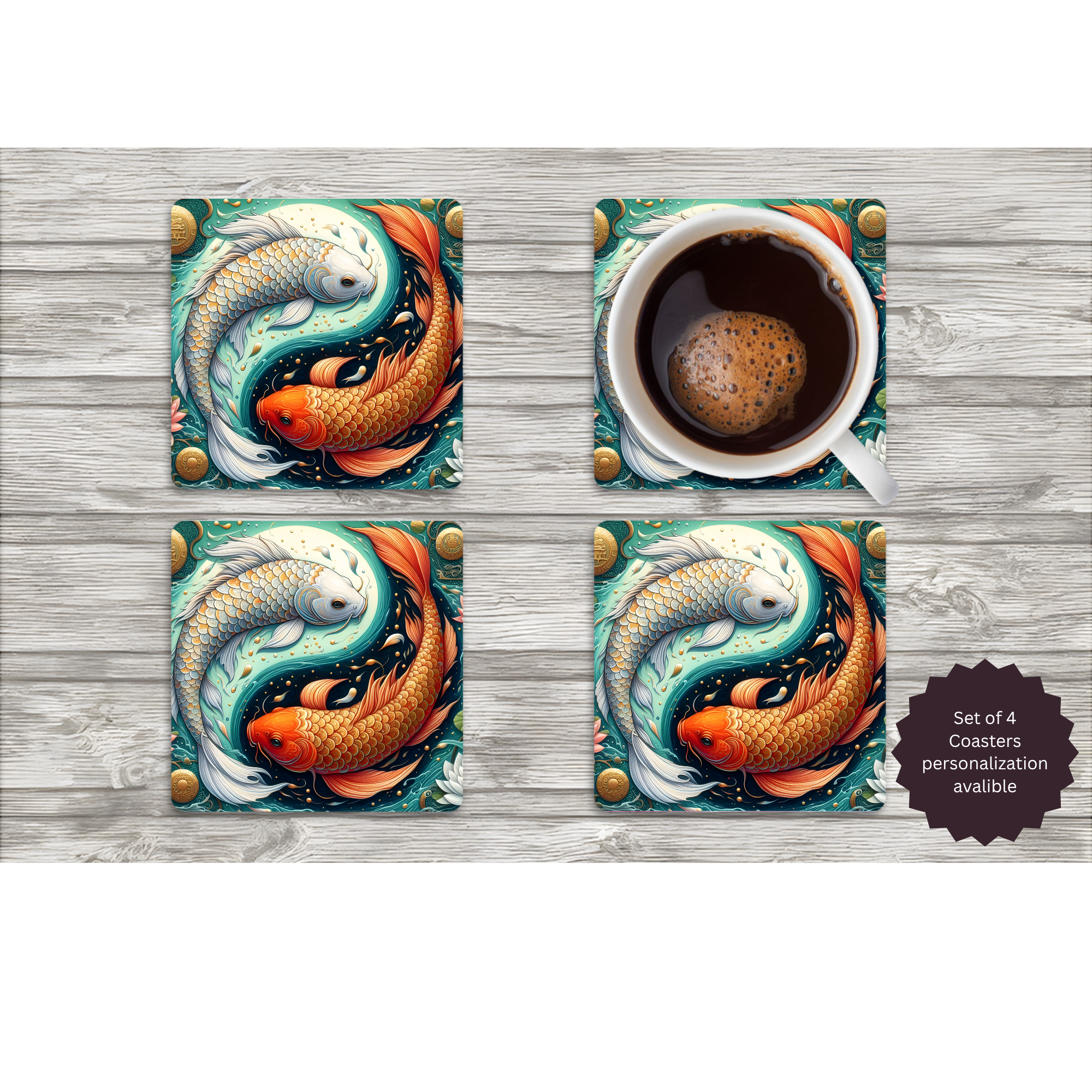 Koi Fish Coasters