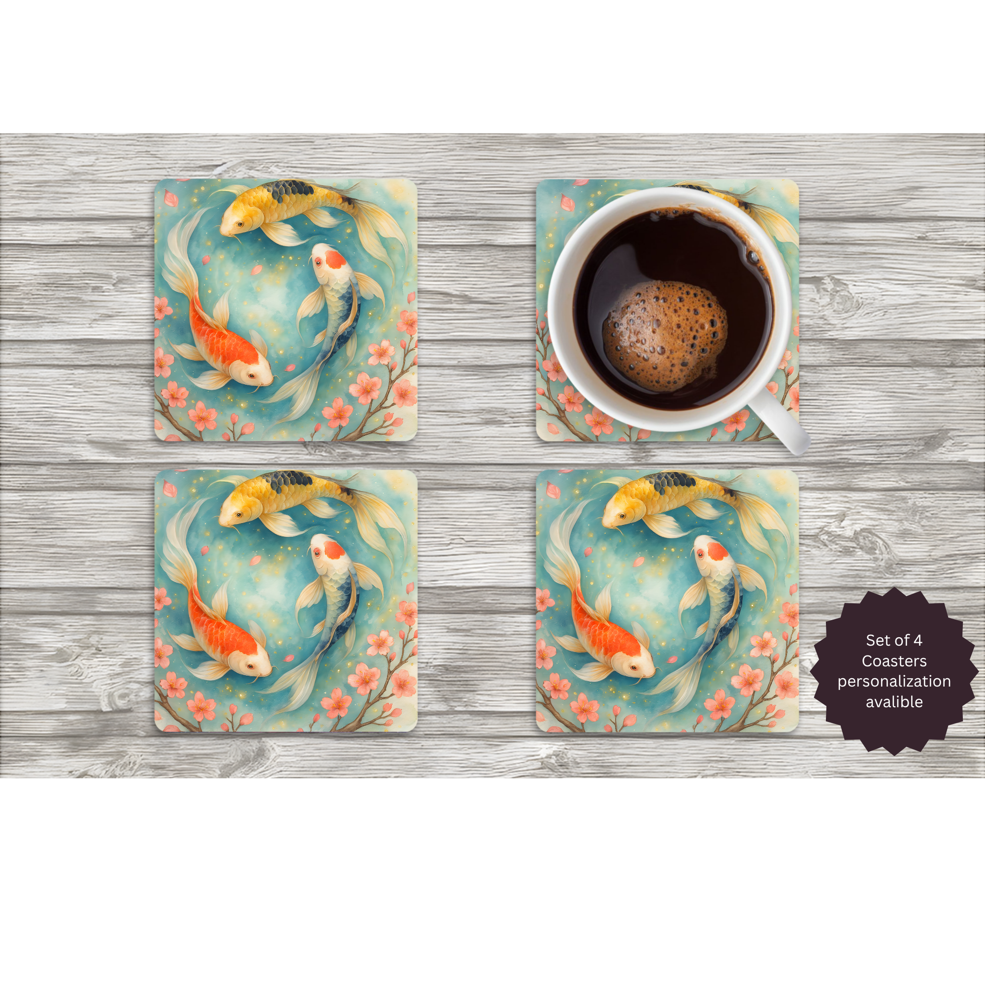 Koi Fish Coasters