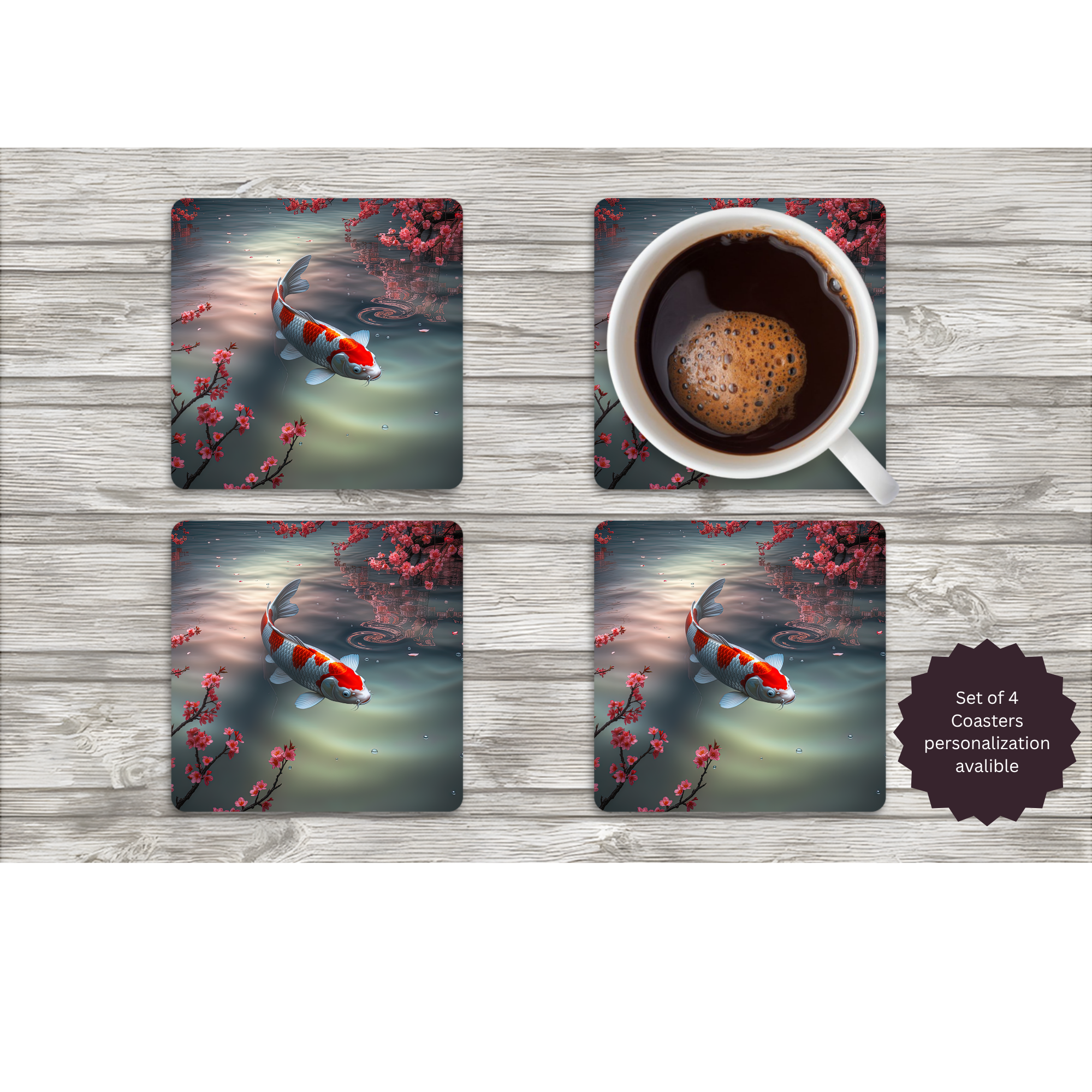 Koi Fish Coasters