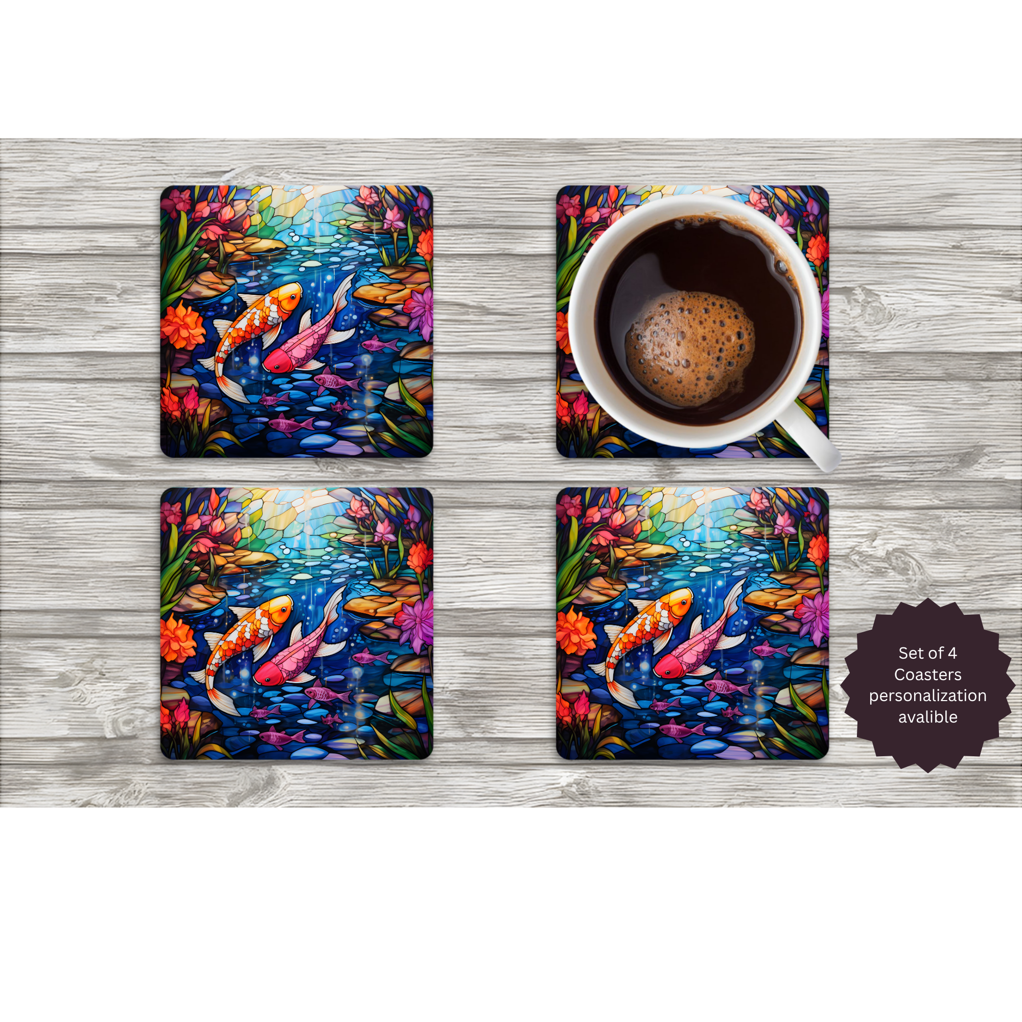 Koi Fish Coasters