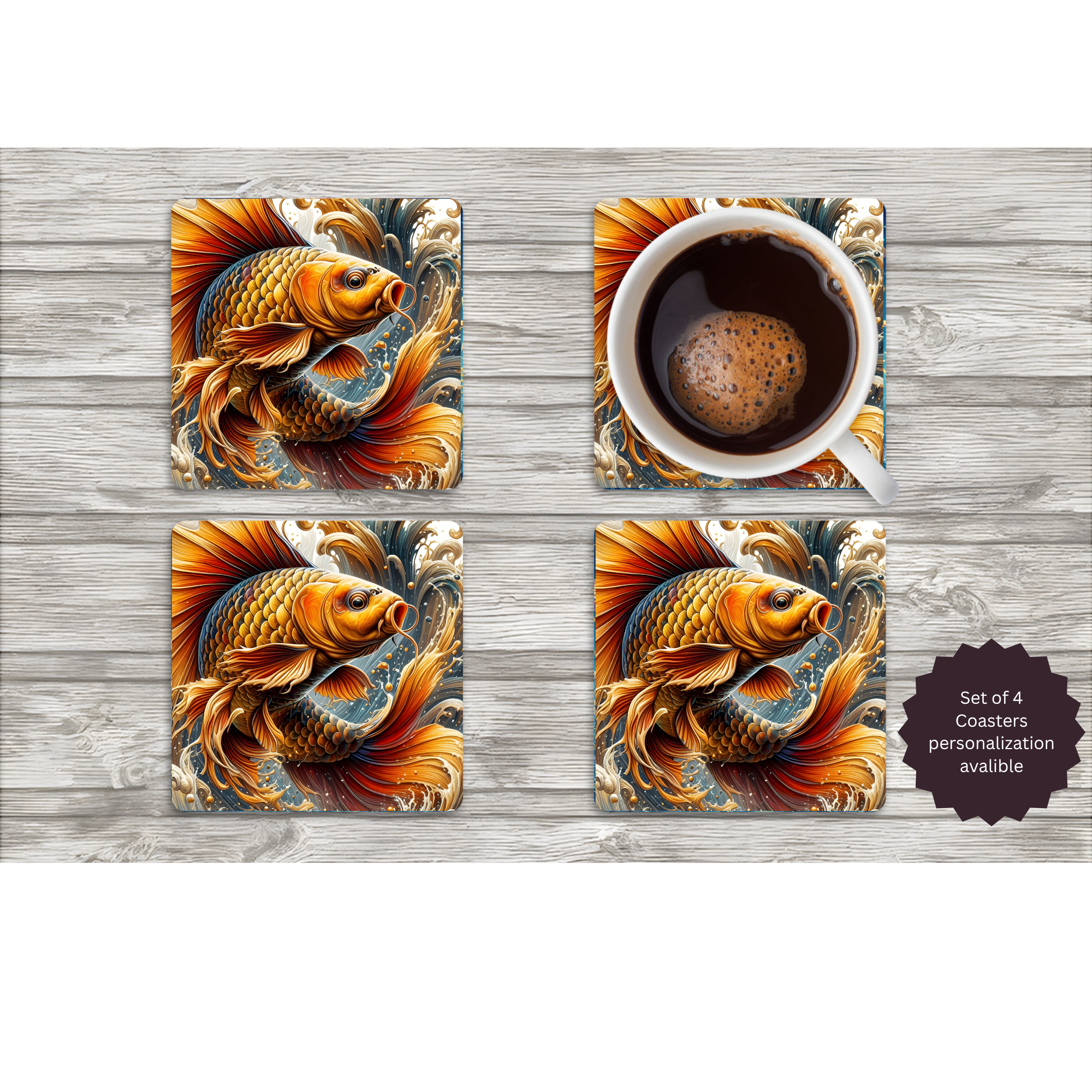 Koi Fish Coasters