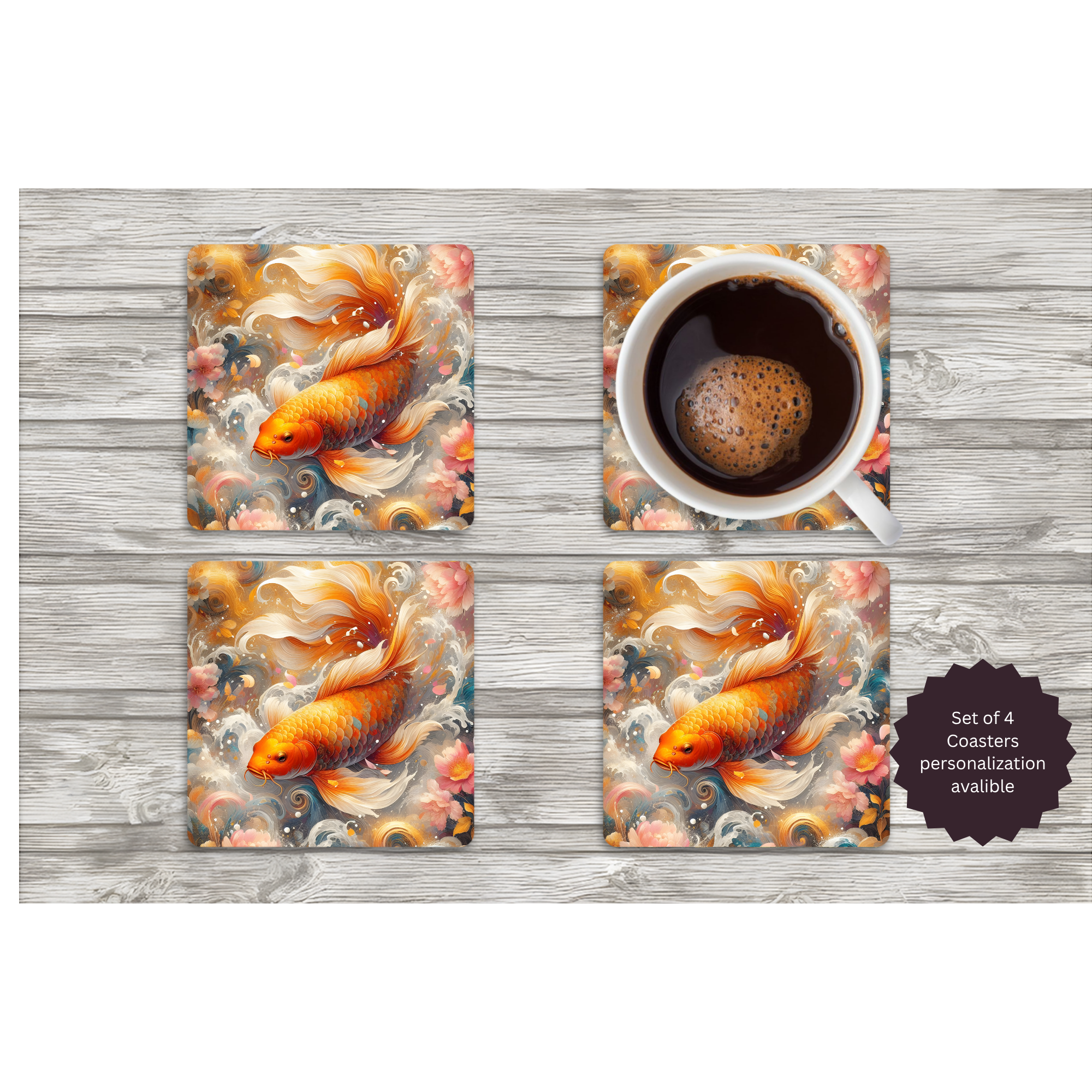 Koi Fish Coasters