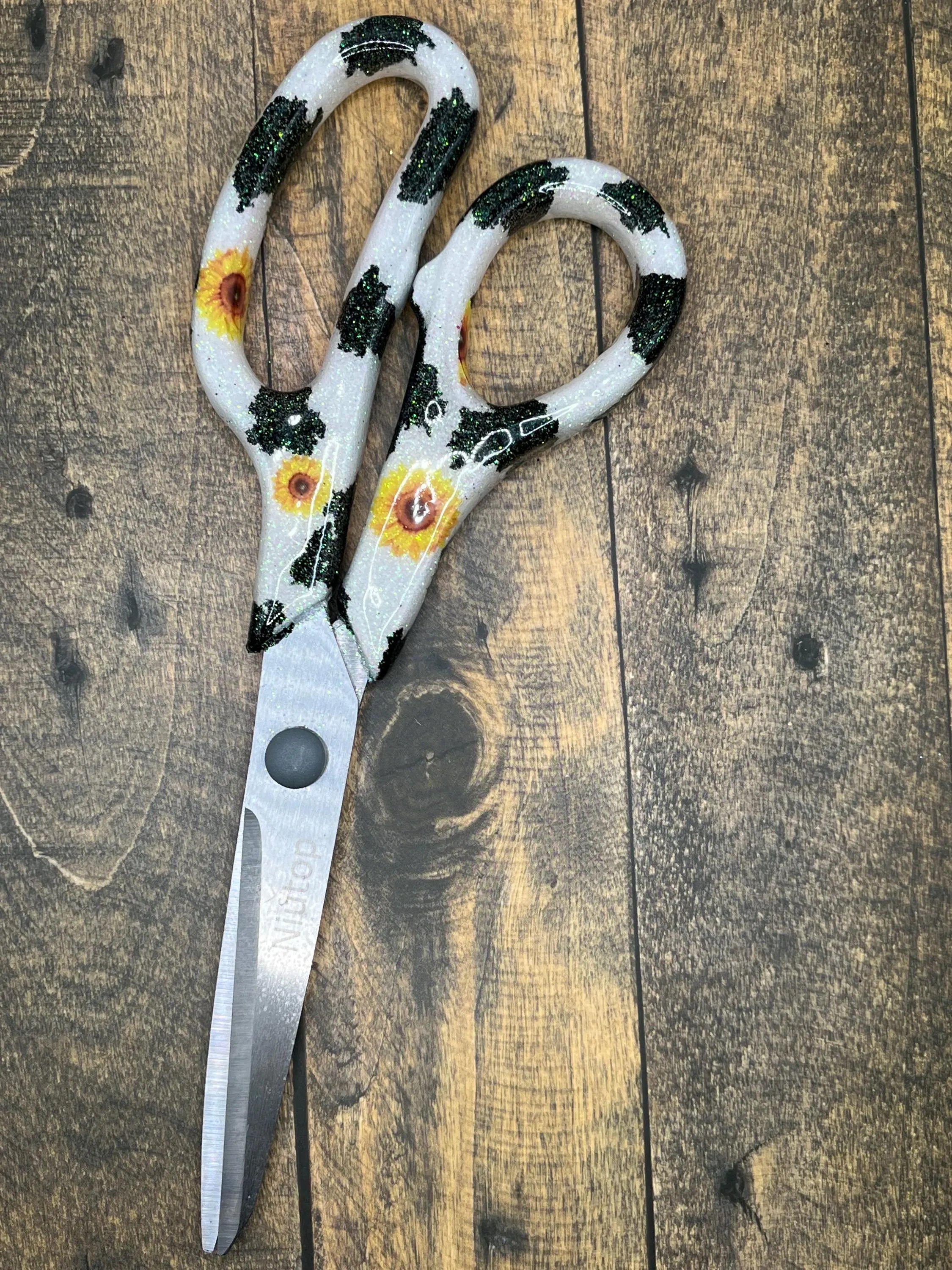 Glitter Cow print and Sunflower Desk Sets