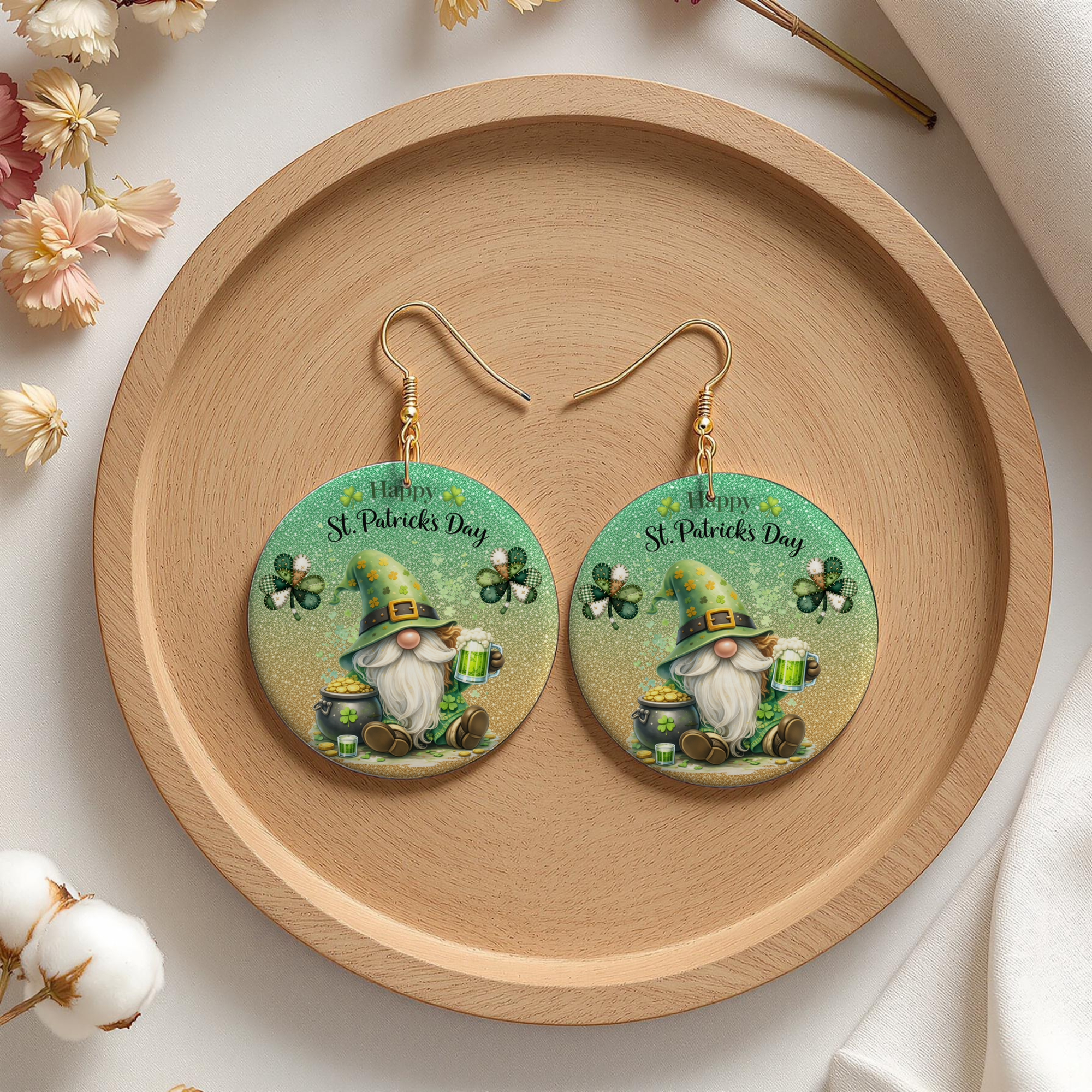 St. Patrick’s Day Gnome Earrings