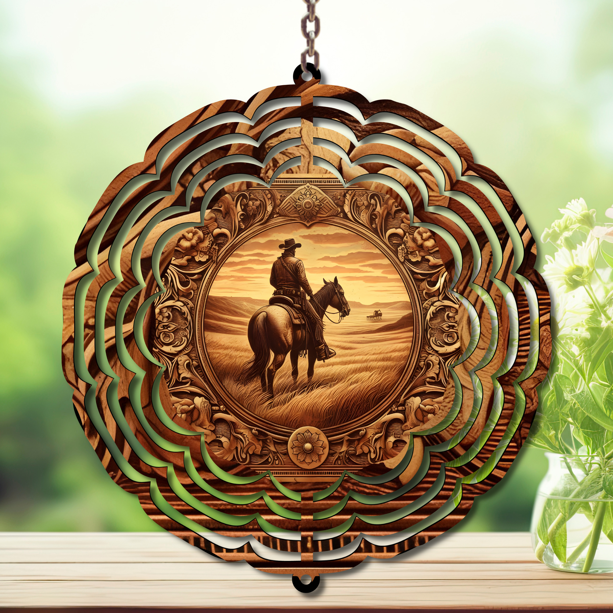 Horse Aluminum Metal Wind Spinner, multiple images available