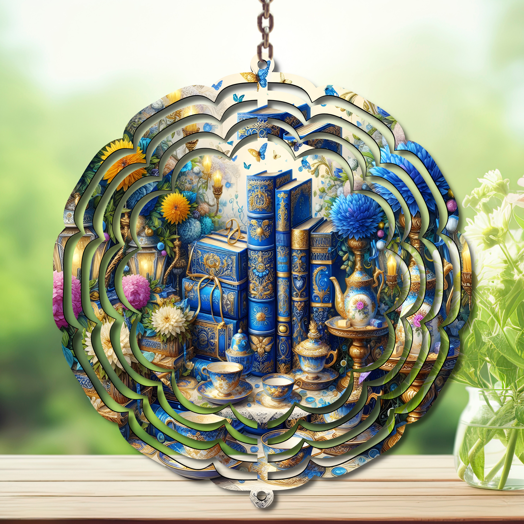 “Once Upon a Breeze Aluminum Metal Wind Spinner, multiple images available
