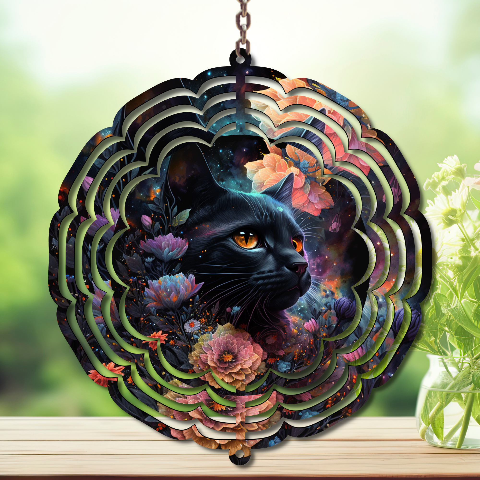 Cats Aluminum Metal Wind Spinner, Let your garden play with a little cattitude. Multiple images available.