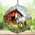 Horse Aluminum Metal Wind Spinner, multiple images available