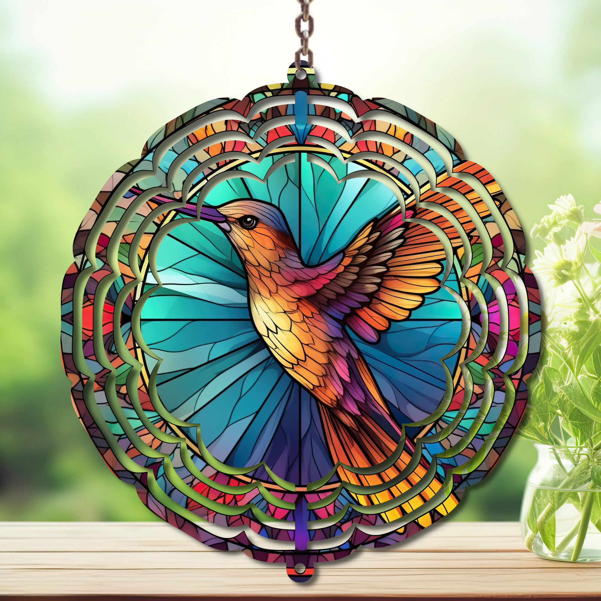 Hummingbird Aluminum Metal Wind Spinner, Let your garden bloom with motion. 🌺✨multiple images available