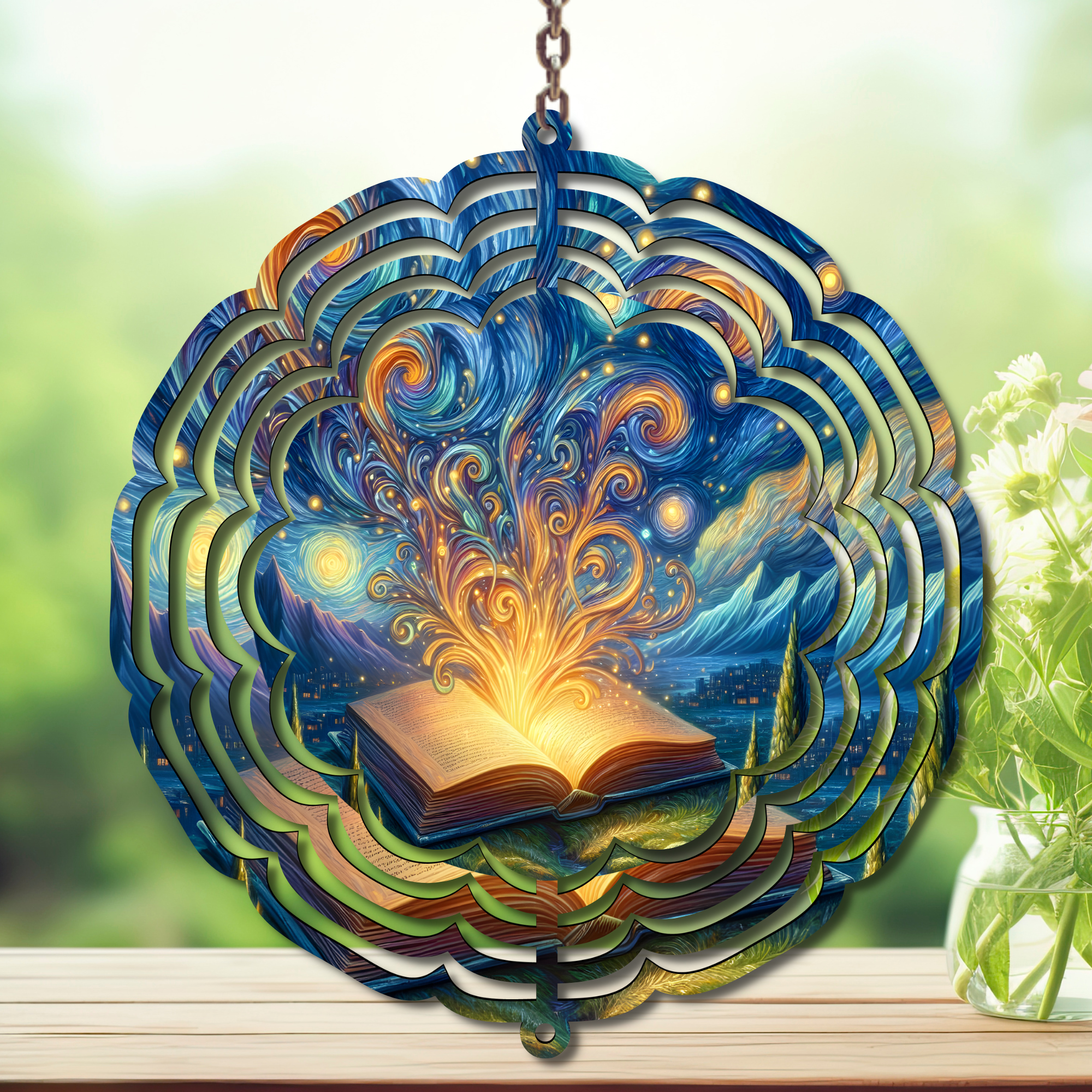 “Once Upon a Breeze Aluminum Metal Wind Spinner, multiple images available