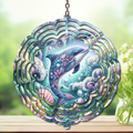 Dolphins Aluminum Metal Wind Spinner, Let your yard spin with ocean magic multiple images available.