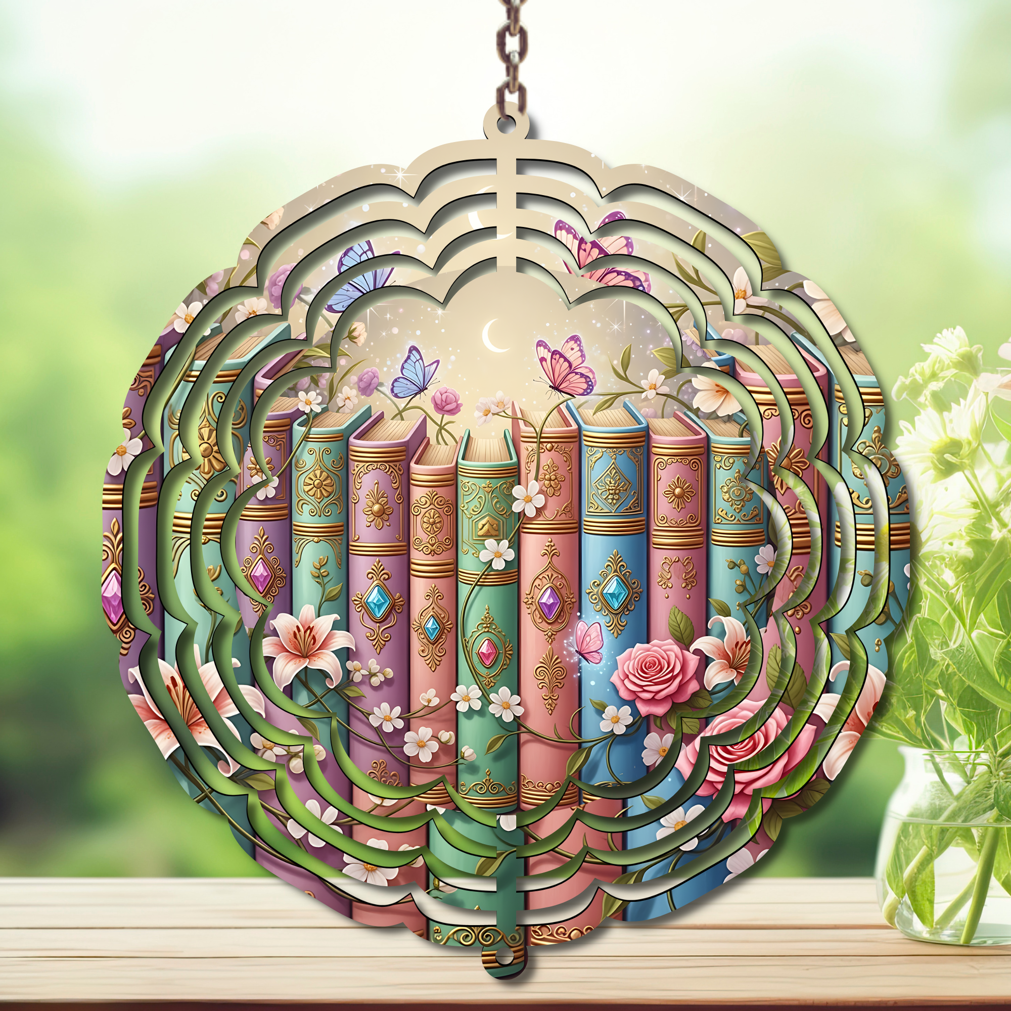 “Once Upon a Breeze Aluminum Metal Wind Spinner, multiple images available