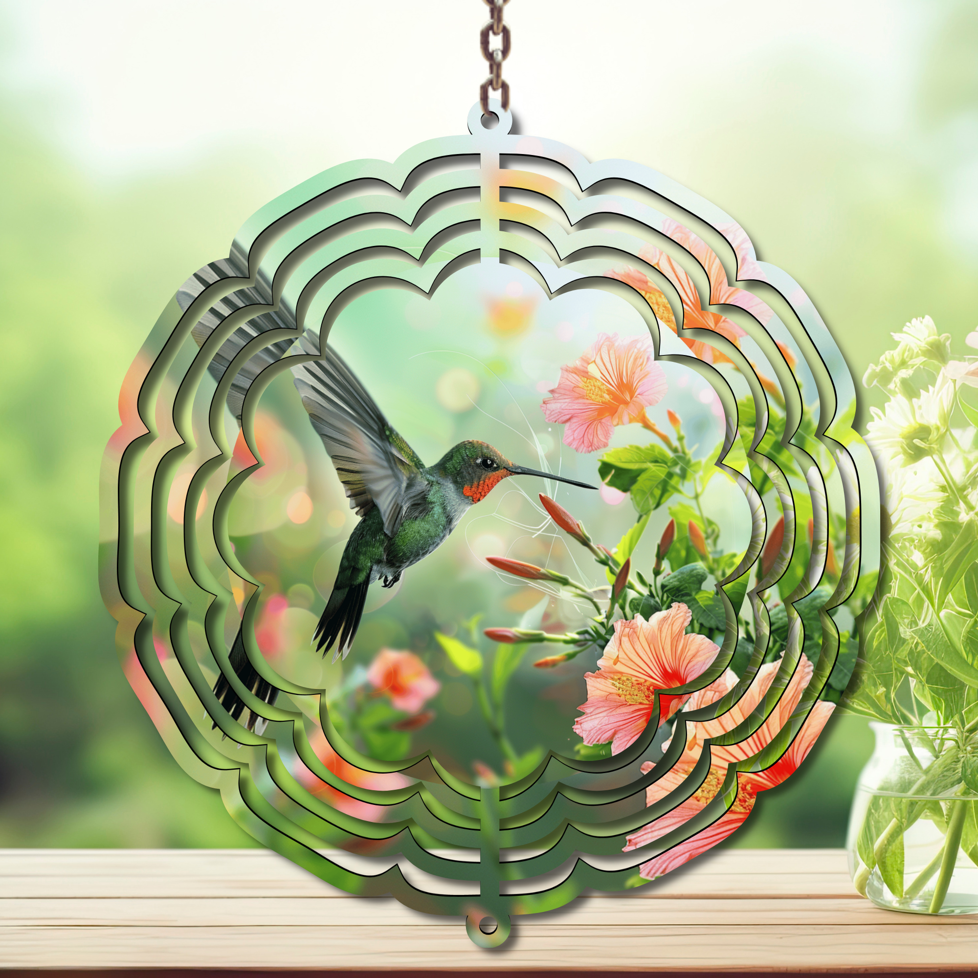 Hummingbird Aluminum Metal Wind Spinner, Let your garden bloom with motion. 🌺✨multiple images available