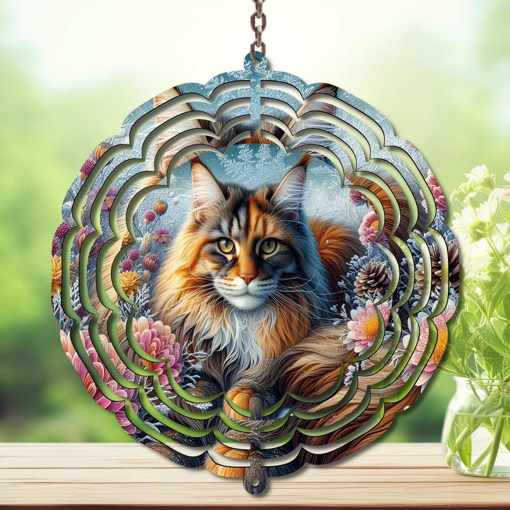 Cats Aluminum Metal Wind Spinner, Let your garden play with a little cattitude. Multiple images available.