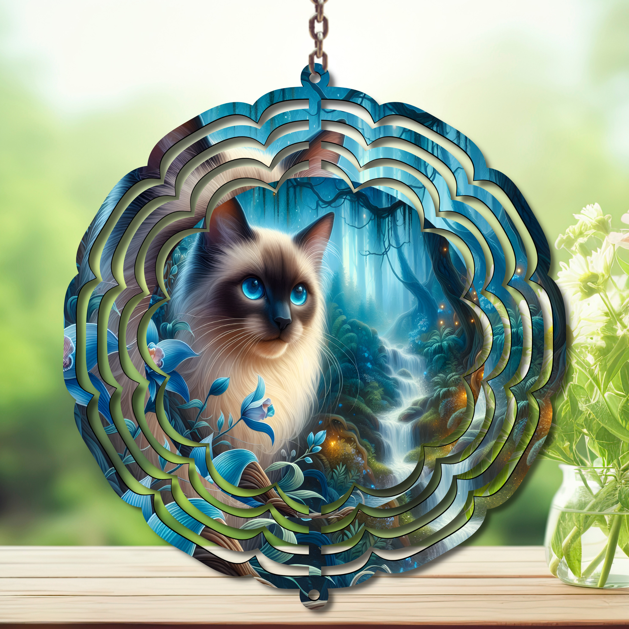 Cats Aluminum Metal Wind Spinner, Let your garden play with a little cattitude. Multiple images available.