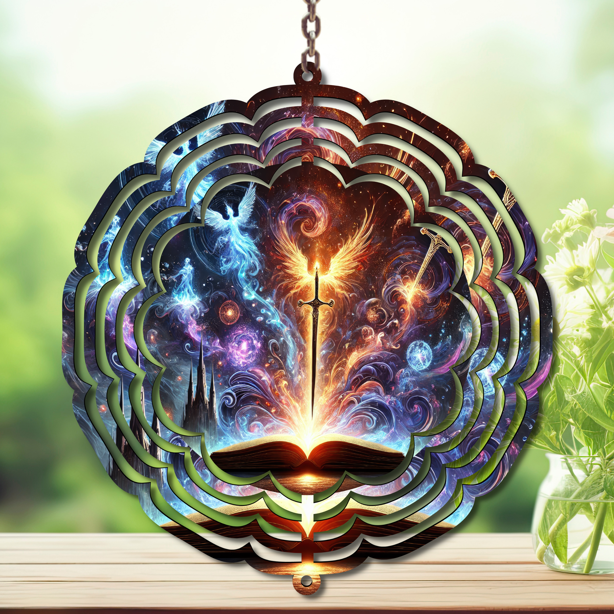 “Once Upon a Breeze Aluminum Metal Wind Spinner, multiple images available