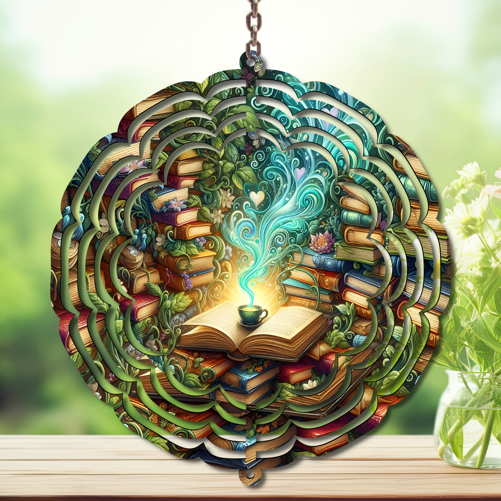“Once Upon a Breeze Aluminum Metal Wind Spinner, multiple images available