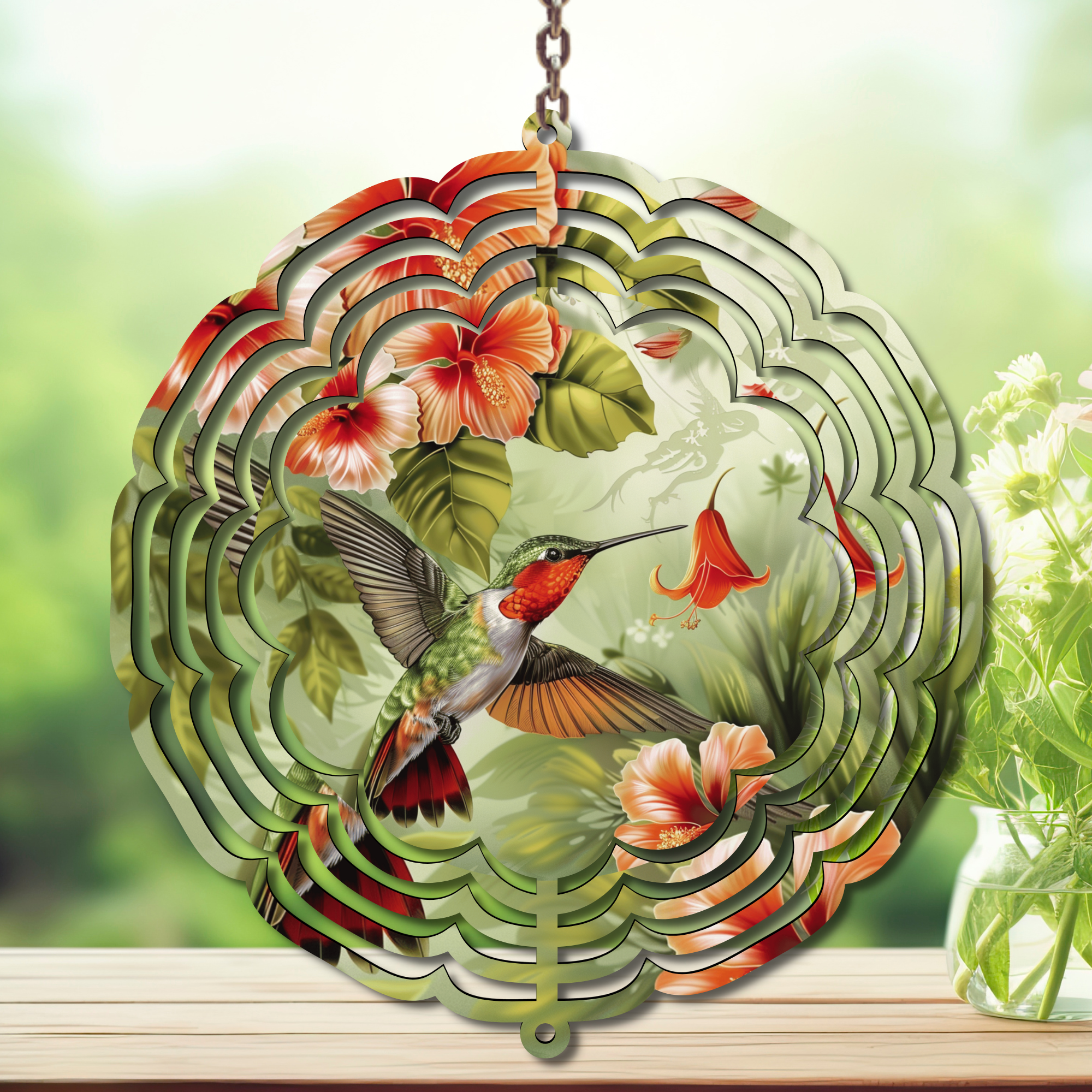 Hummingbird Aluminum Metal Wind Spinner, Let your garden bloom with motion. 🌺✨multiple images available