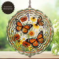 Butterfly Aluminum Metal Wind Spinner, multiple images available.