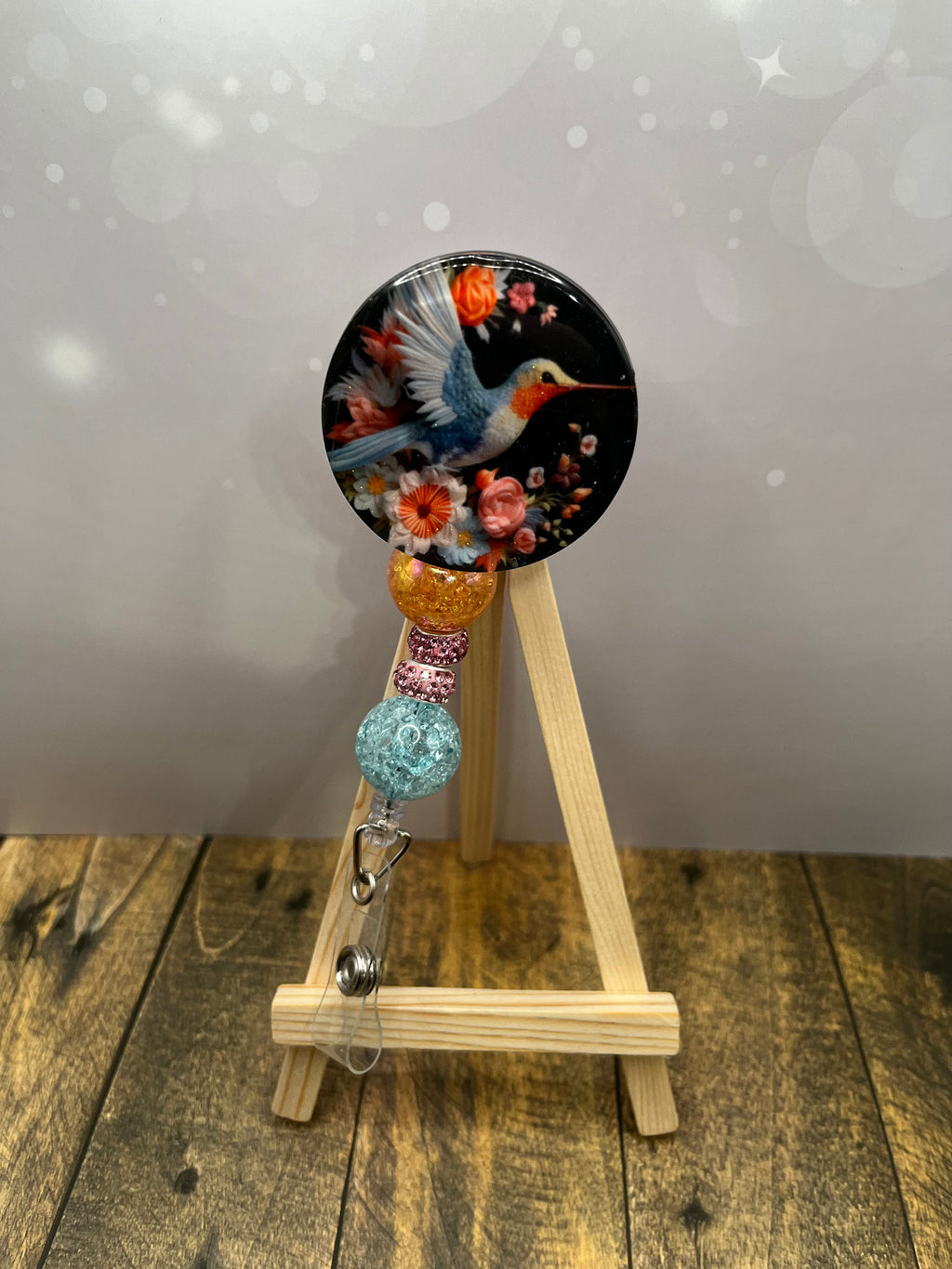 Hummingbird badge pulls. Let your shift bloom with beauty. 🌺✨Multiple Images available. Add beads or shimmer glitter options.