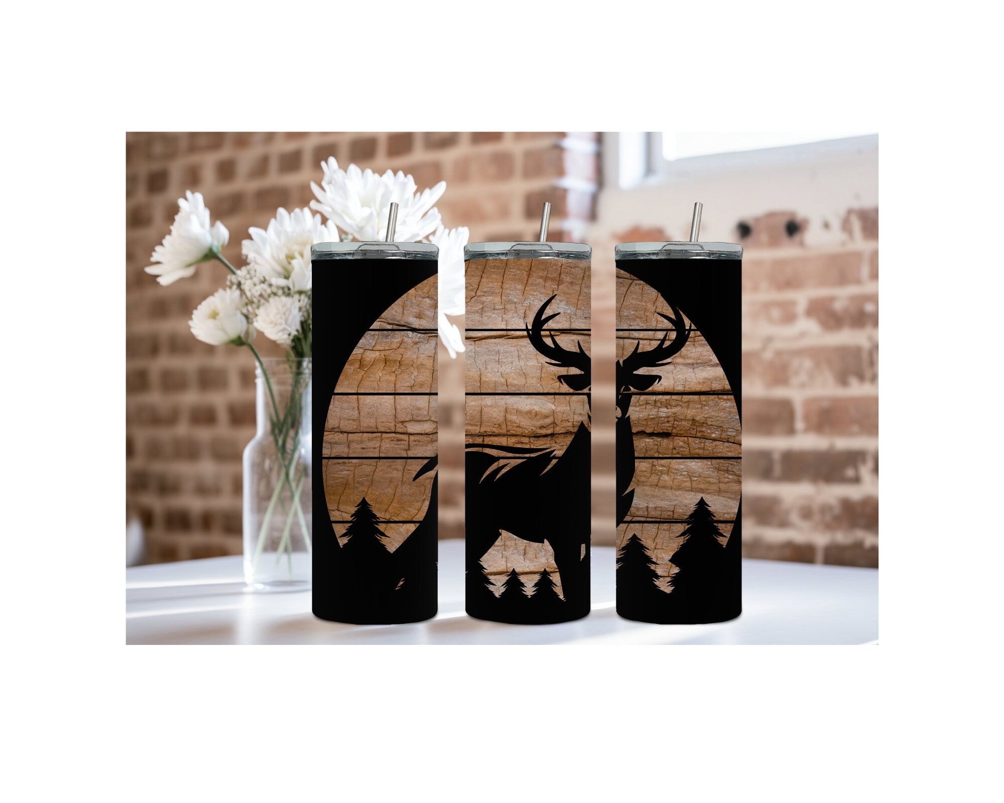 Wildlife, Hunting/ Fishing Stainless Steel Tumblers and Mugs Multiple Sizes and Images Available.
