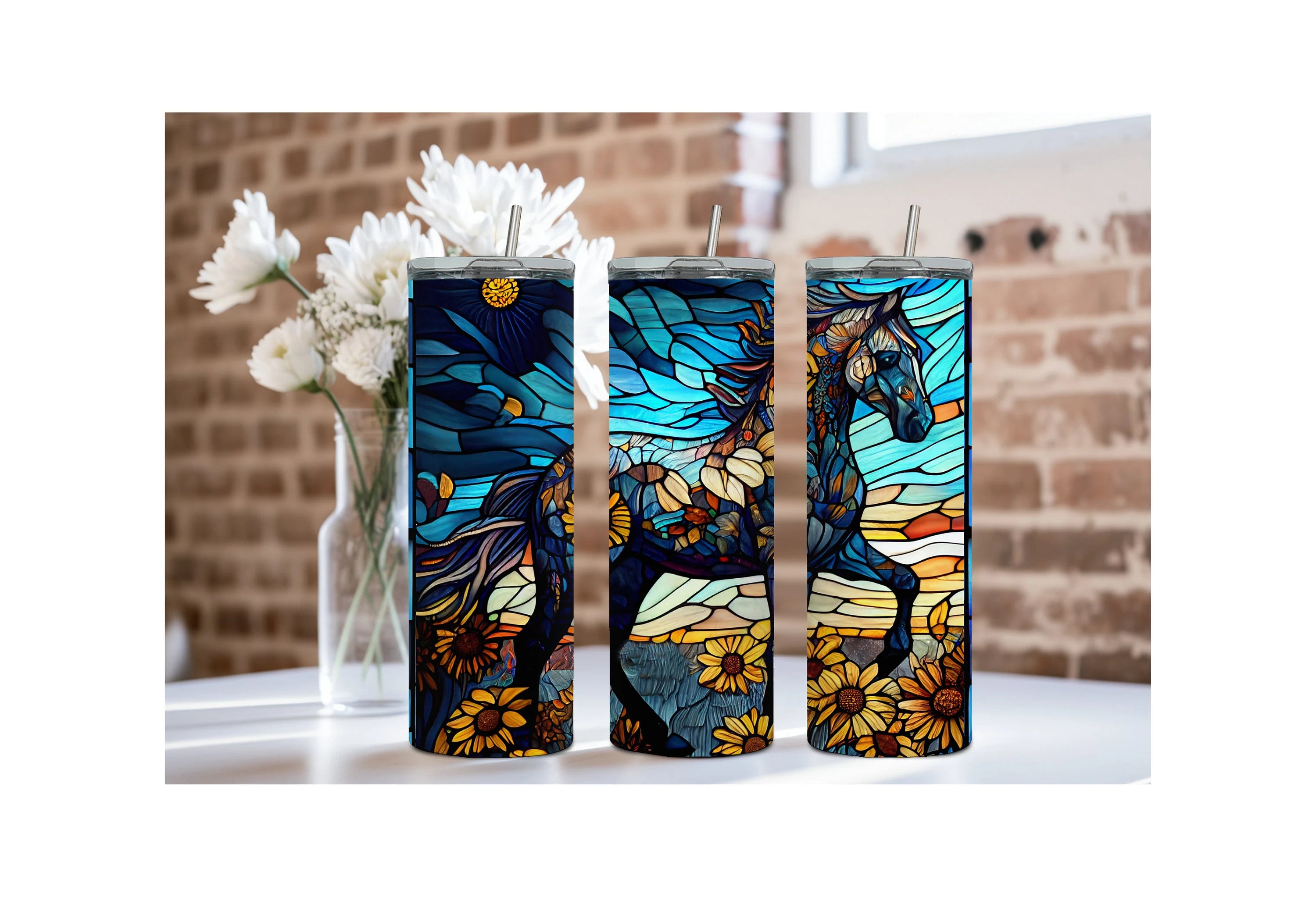 Horse Stainless Steel Tumblers and mugs Multiple Sizes and Images Available