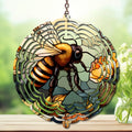 Honeybee Aluminum Metal Wind Spinner, Let your yard buzz with sunshine! Multiple images available.