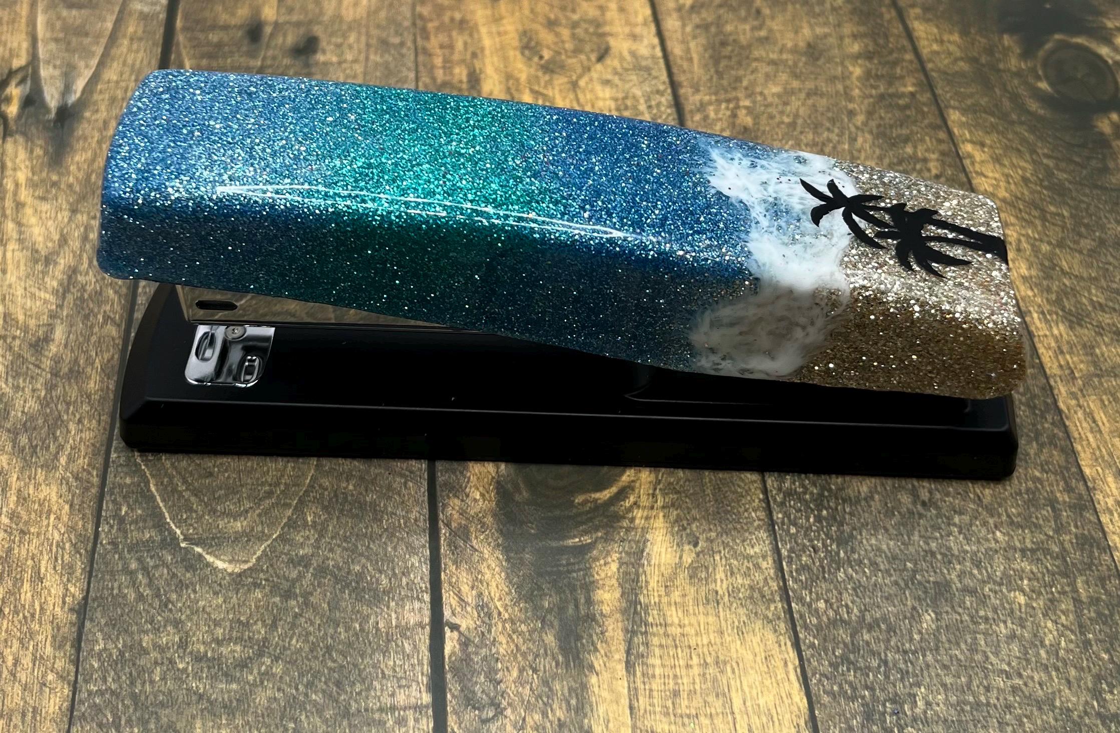 Glitter Beach Desk Set, Bring beach sparkle to your workspace.