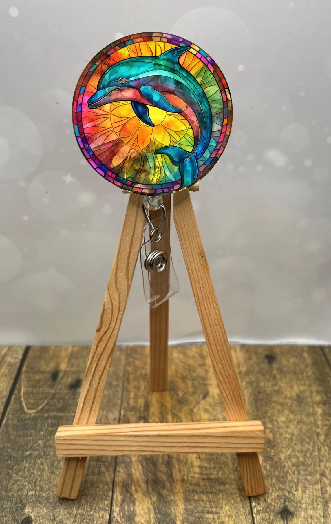 Dolphin badge pulls. Cute, coastal, and ready for every shift. Multiple Images available. Add beads or shimmer glitter options.
