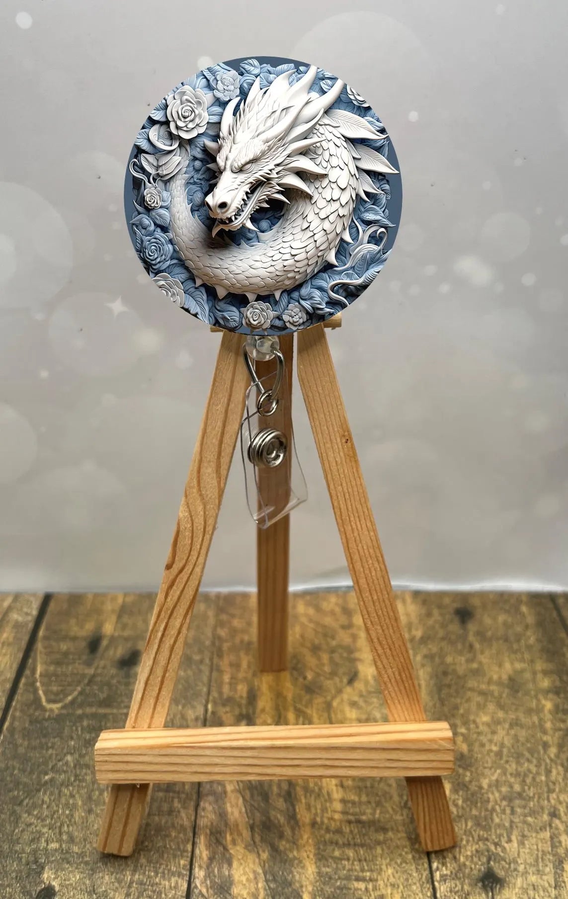 Dragon badge pulls. Bring a touch of fantasy to every shift with fierce, fun dragon designs. Multiple Images available. Add beads or shimmer glitter options.