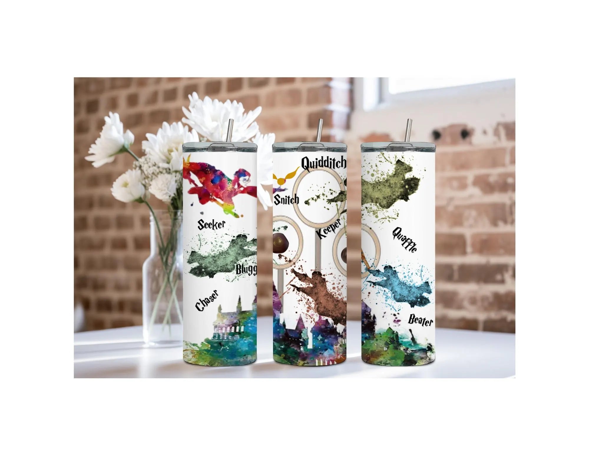 Wizard School Stainless Steel Tumblers and mugs Multiple Sizes and Images Available