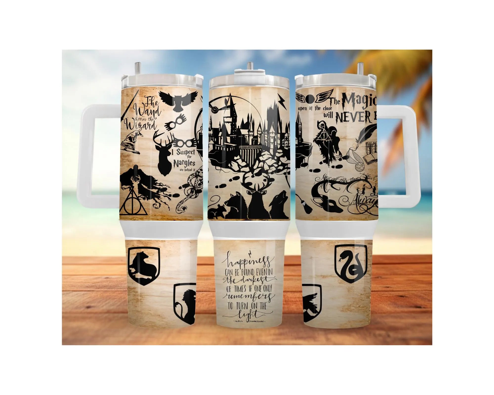 Wizard School Stainless Steel Tumblers and mugs Multiple Sizes and Images Available
