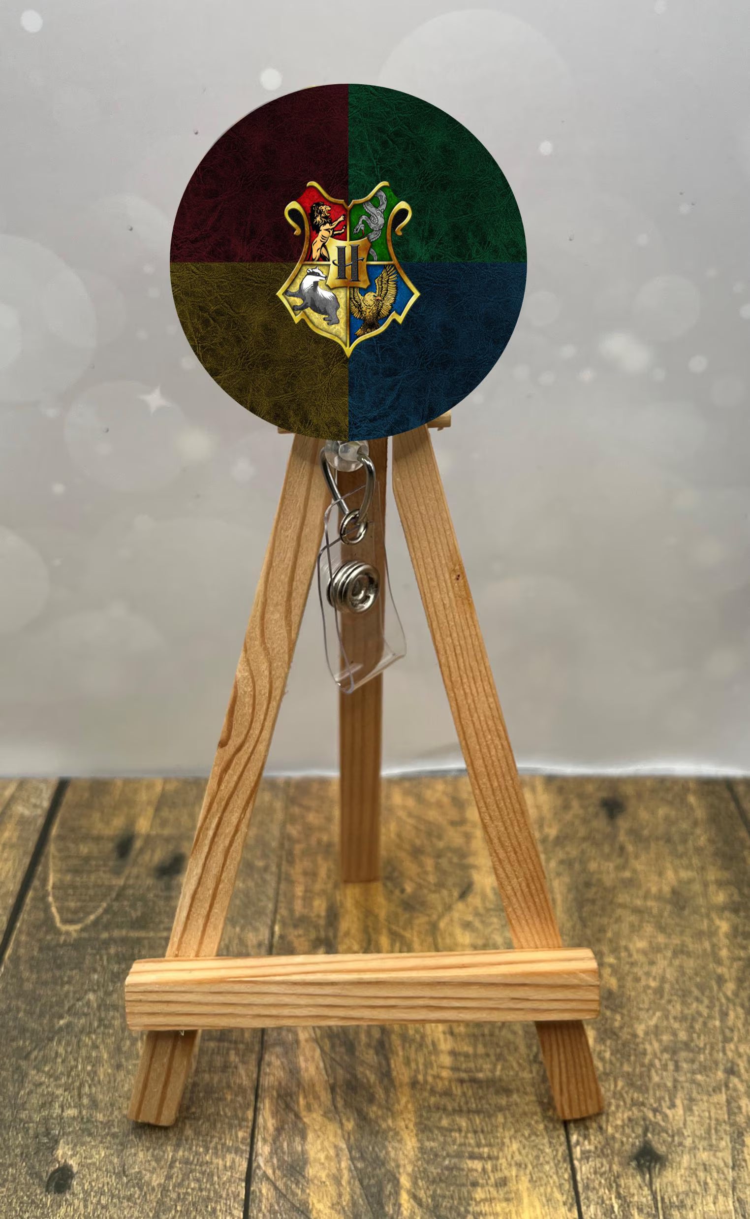 Wizard School badge pulls. Add a little magic to your workday! ✨🪄 Multiple Images available. Add beads or shimmer glitter options.
