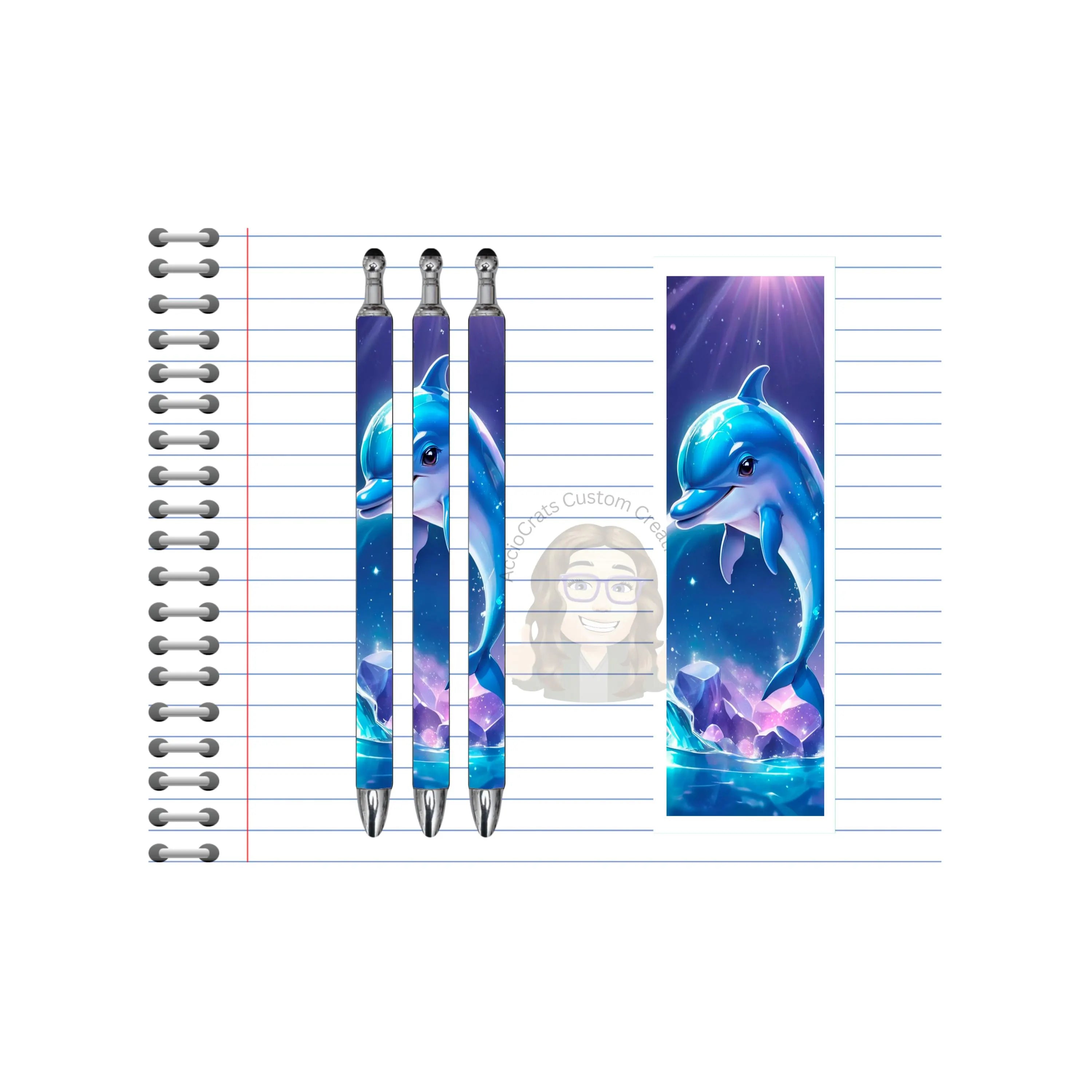 Refillable Pens, Dolphin Images. A pen that’s as playful as a dolphin. Multiple options and Images available.