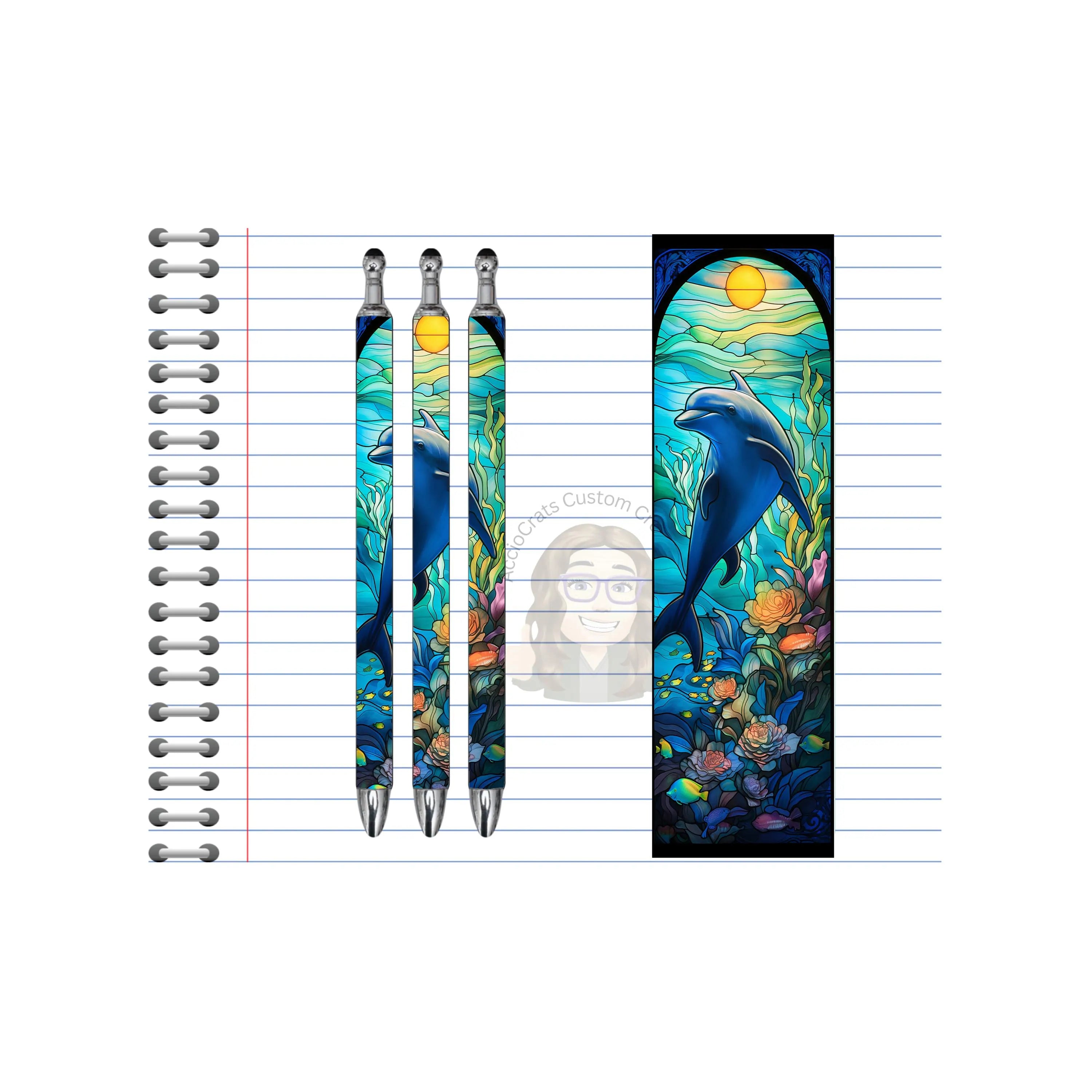 Refillable Pens, Dolphin Images. A pen that’s as playful as a dolphin. Multiple options and Images available.
