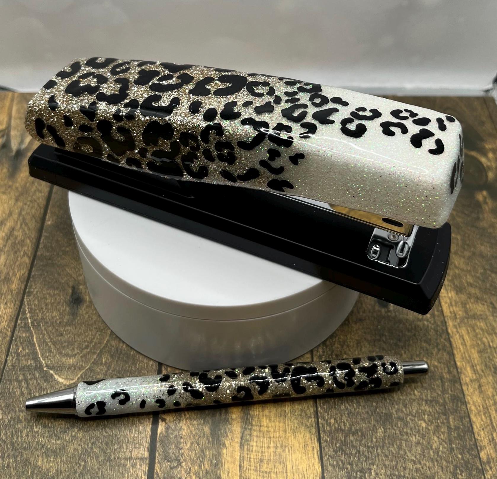 Cheetah print Desk Set