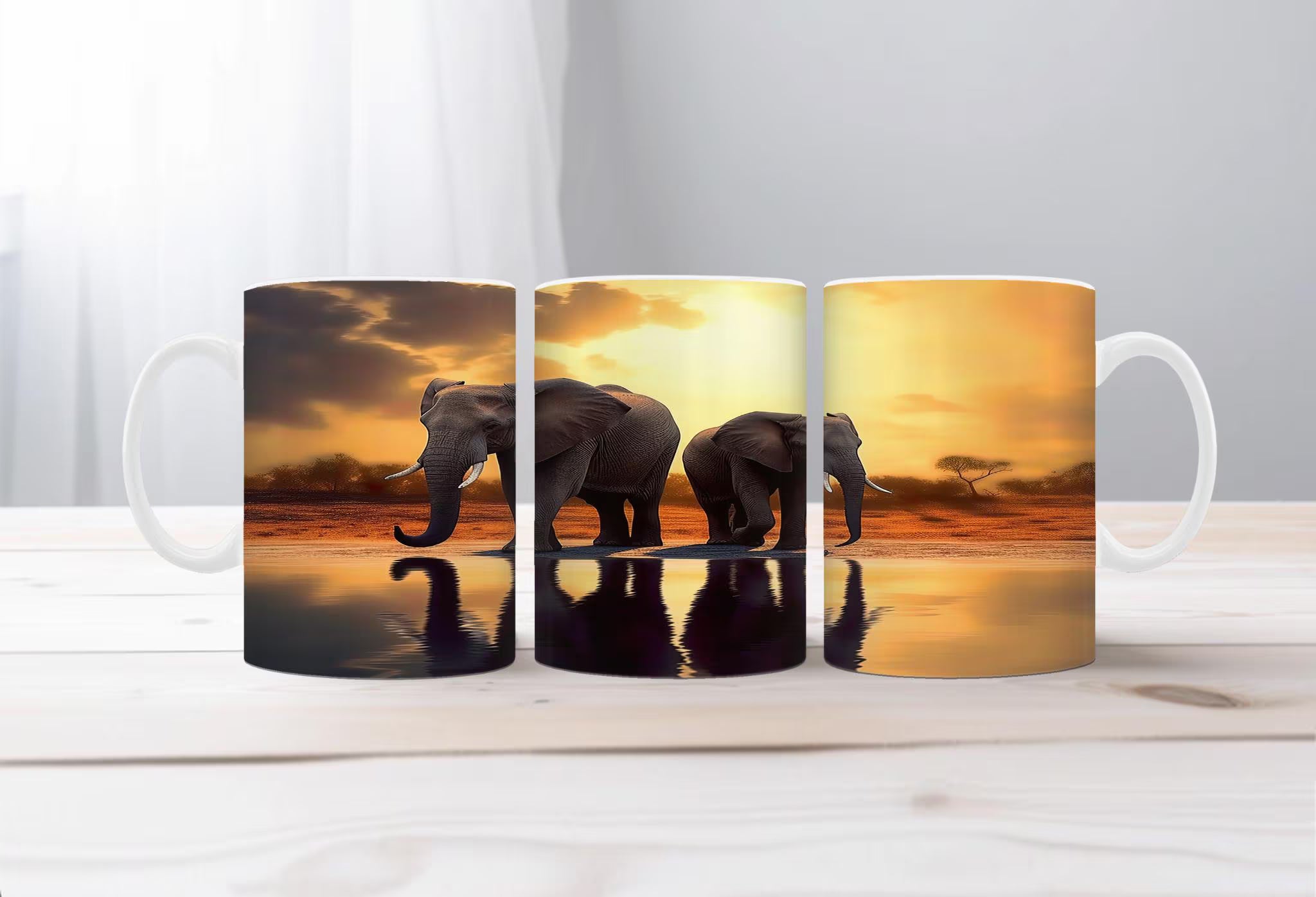 Elephant Image Coffee Mugs. Multiple images to choose from with personalization options.