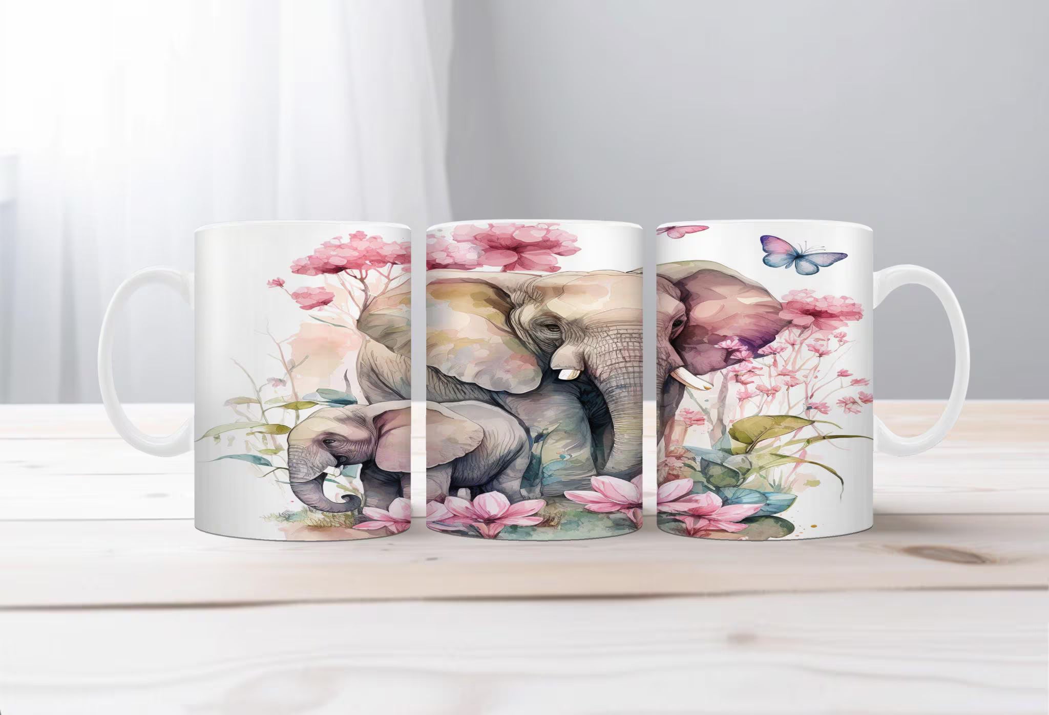 Elephant Image Coffee Mugs. Multiple images to choose from with personalization options.