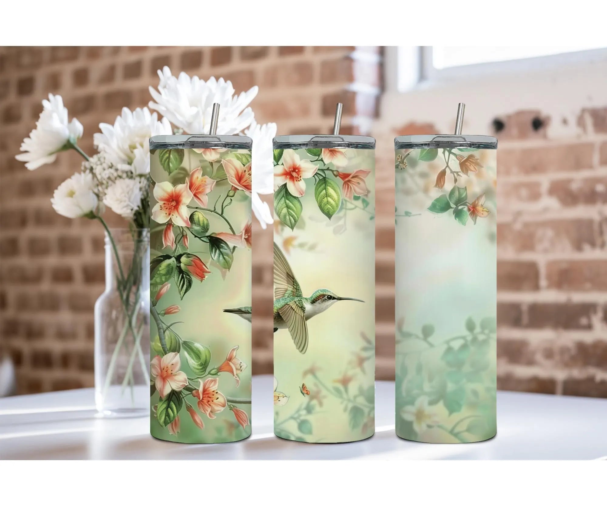 Hummingbird Stainless Steel Tumblers. Let your drinks bloom with beauty. 🌺✨ Multiple Sizes and Images Available
