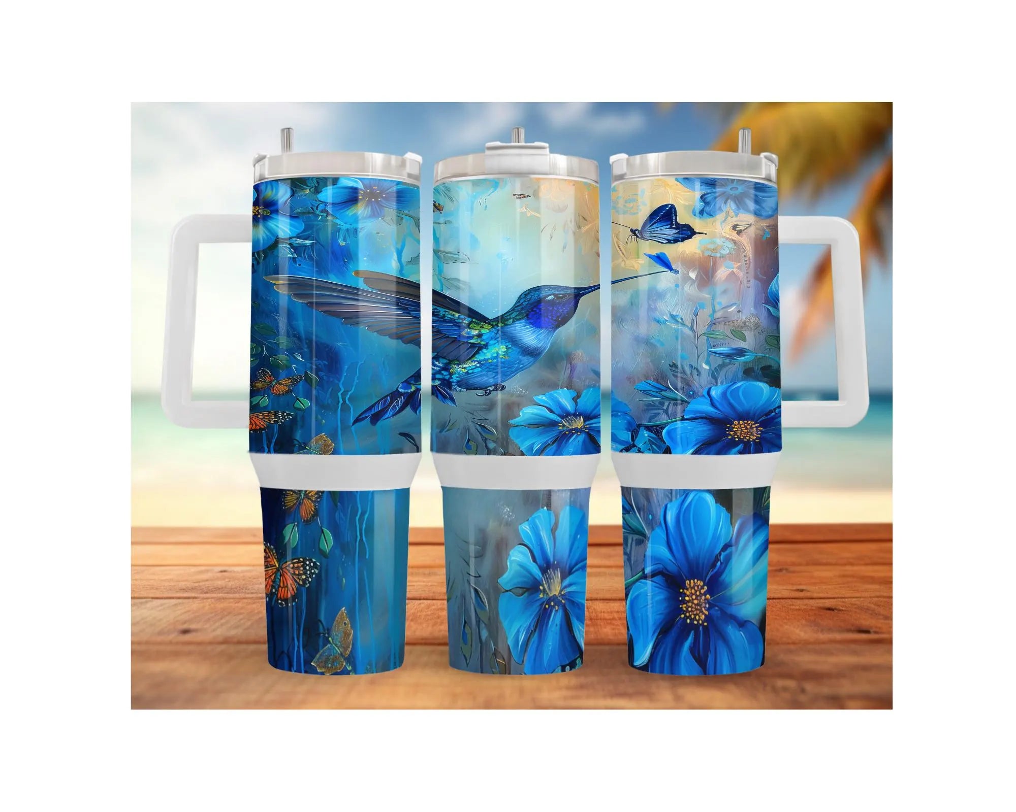 Hummingbird Stainless Steel Tumblers. Let your drinks bloom with beauty. 🌺✨ Multiple Sizes and Images Available