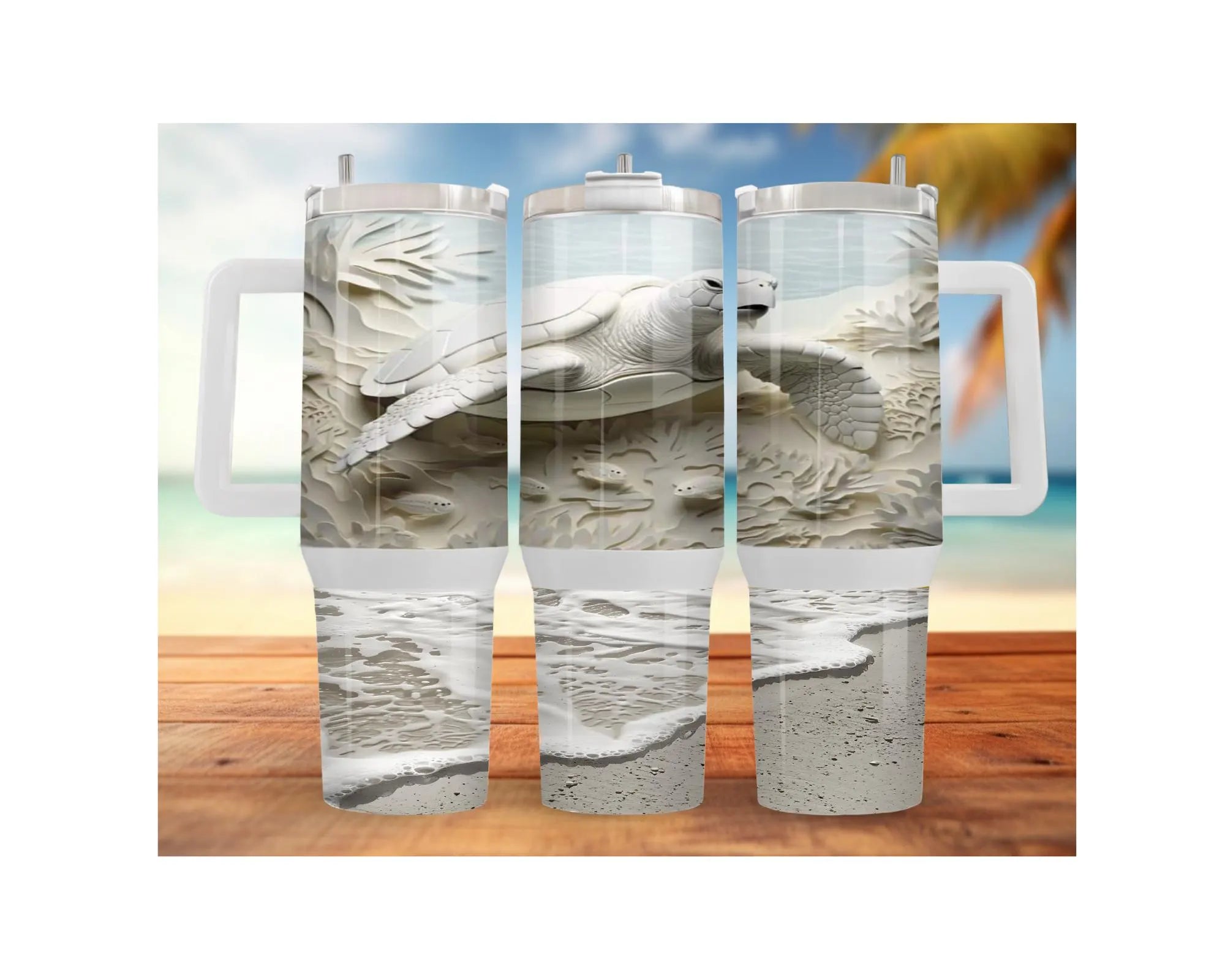 30 and 40 oz Ocean Explorer Sea Turtle Stainless Steel Tumblers. Multiple Sizes and Images Available.